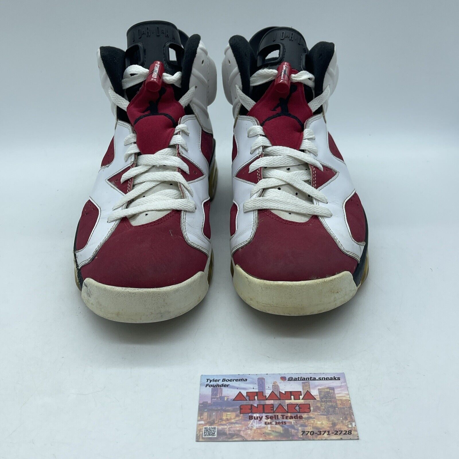 Size 9.5 - Air Jordan 6 Countdown Pack Red Suede White Leather (322719-161)