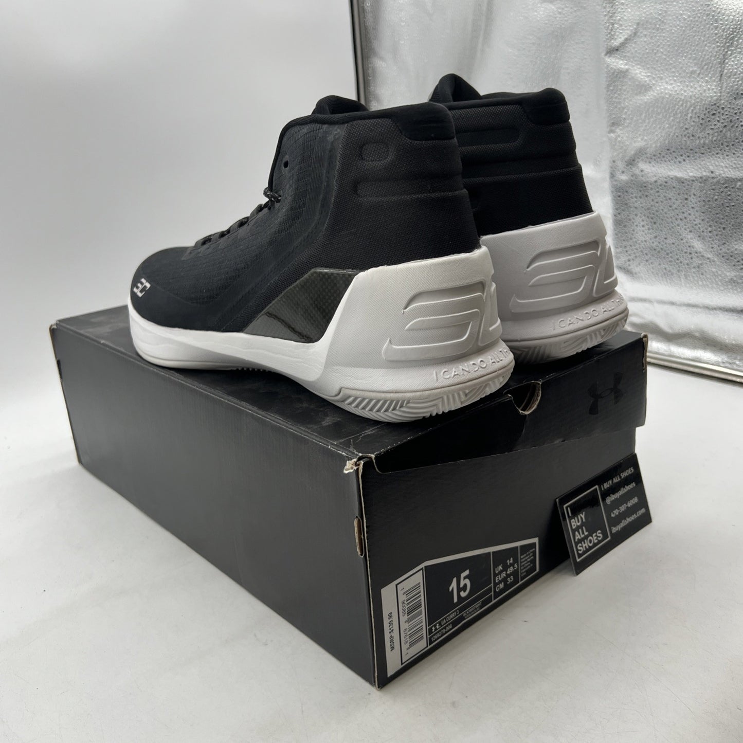 Size 15 - Under Armour Curry 3 Cyber Monday (1269279-006)