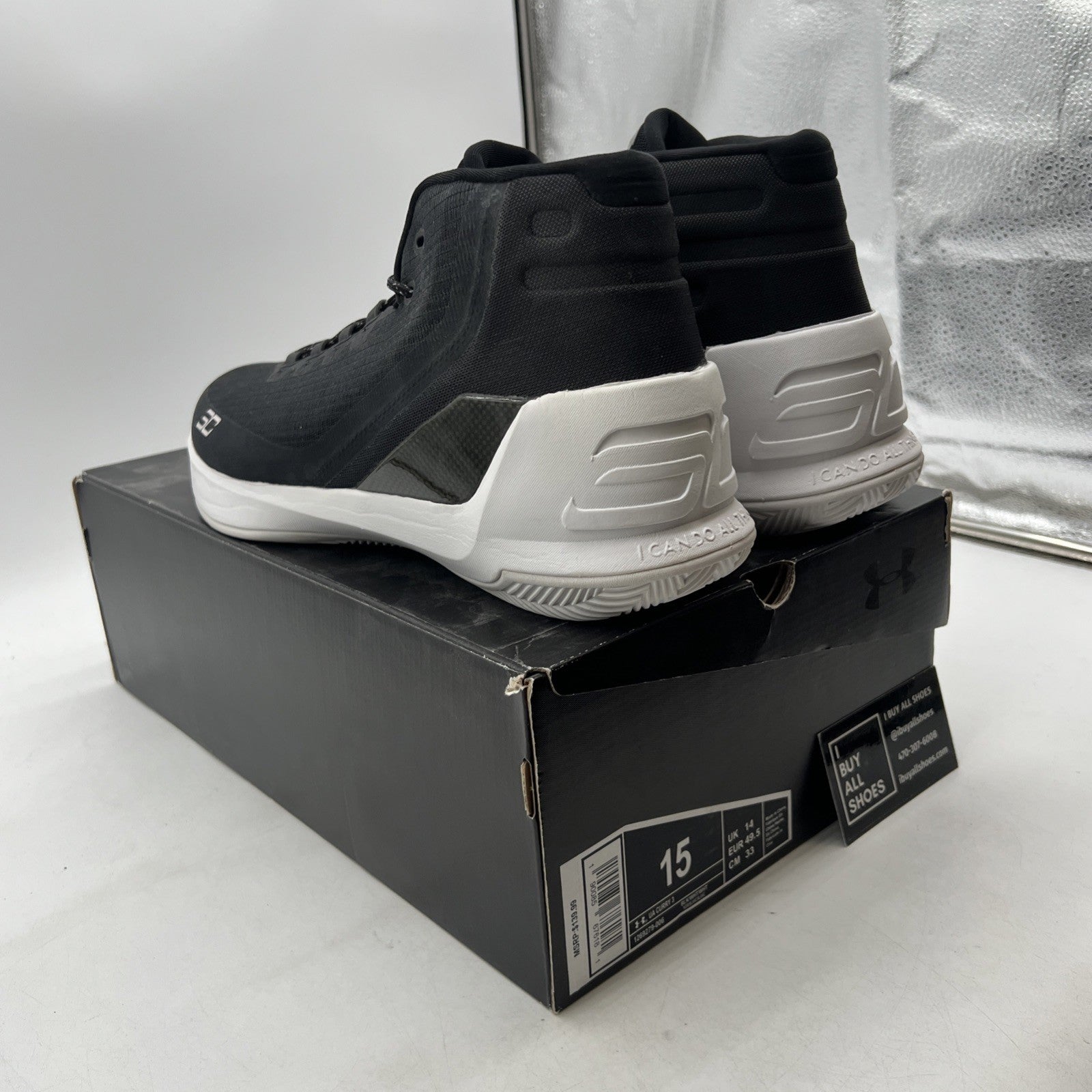 Size 15 - Under Armour Curry 3 Cyber Monday (1269279-006)