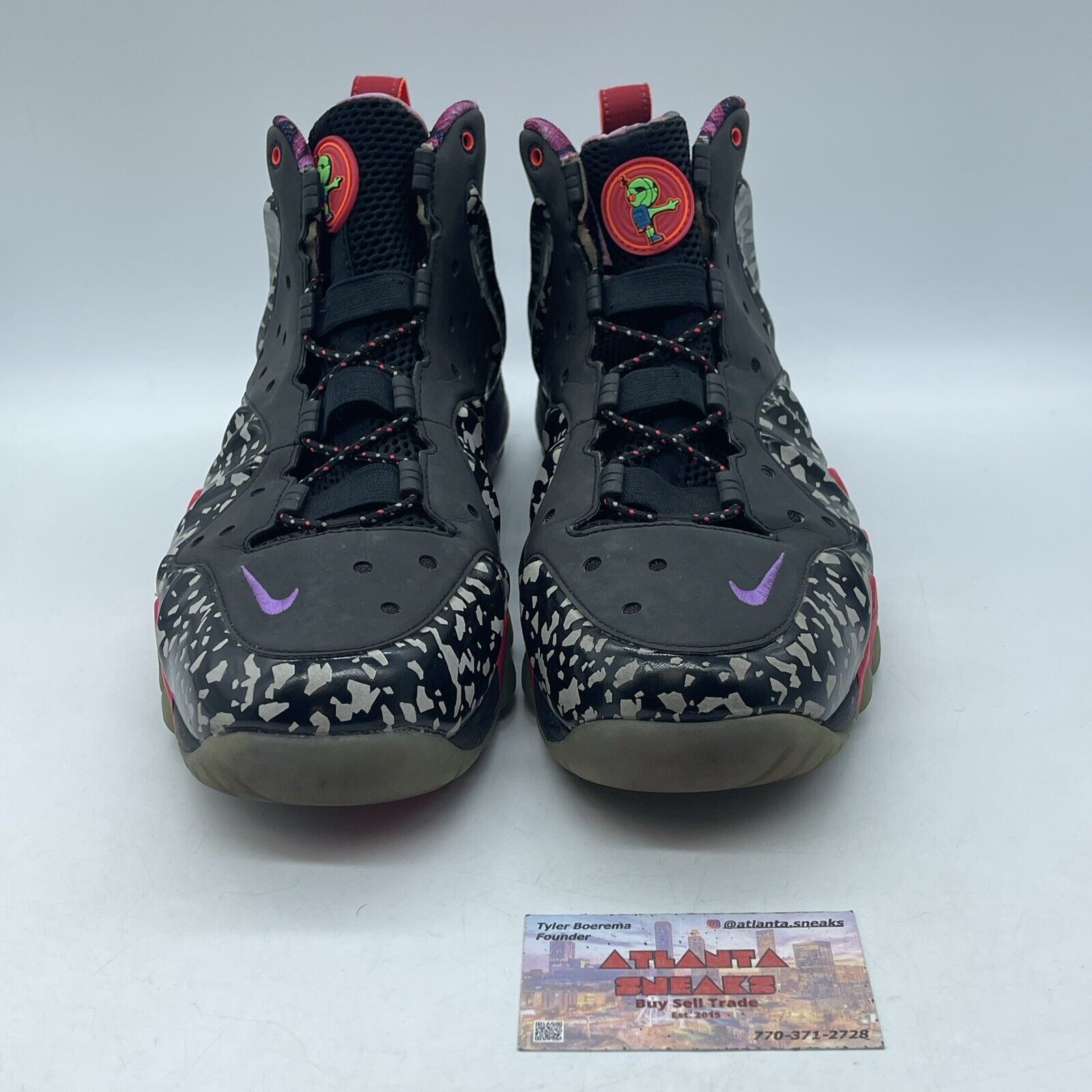 Size 12 - Nike Barkley Posite Max Area 72 Black Leather Suede (588527-060)