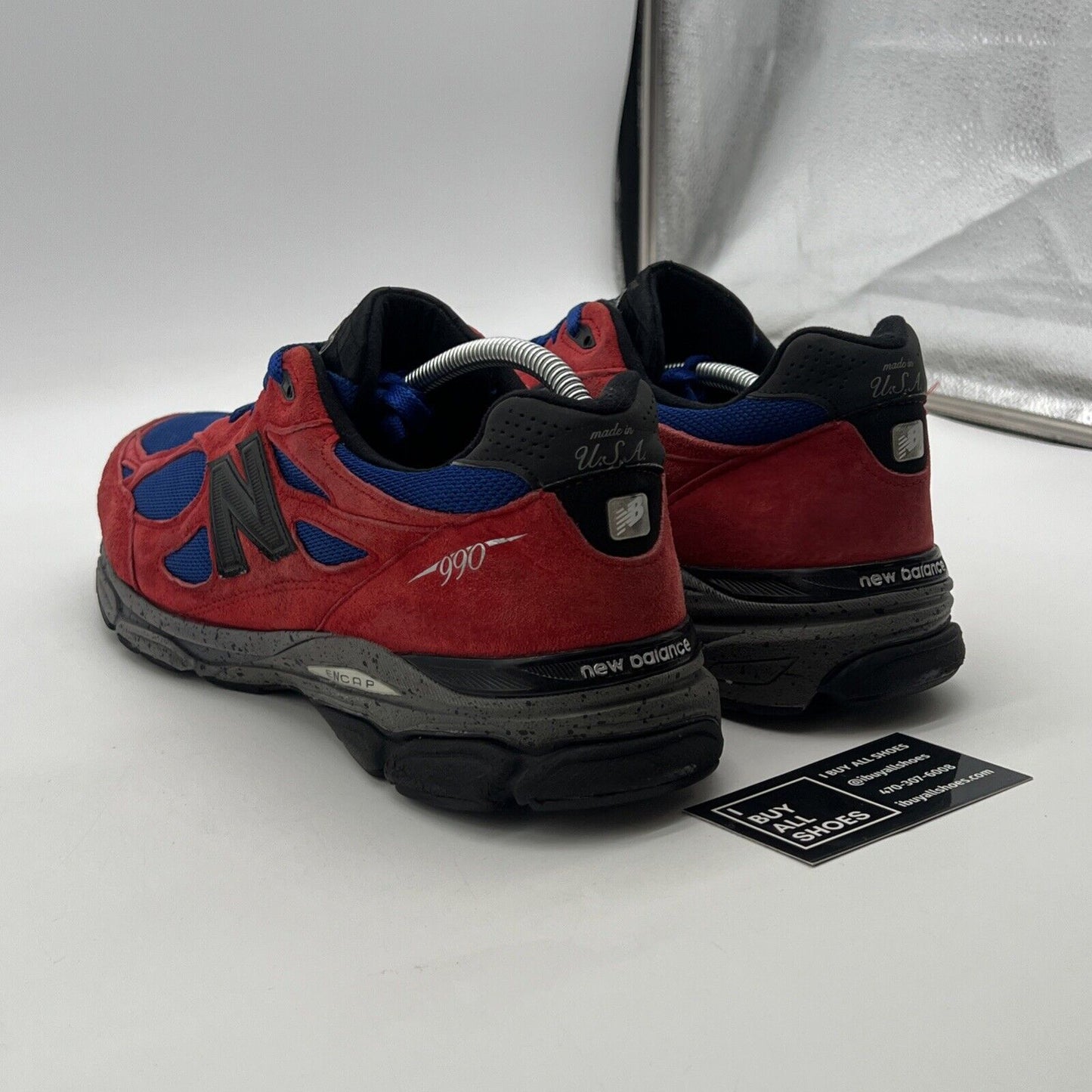 Size 12 - New Balance 990v3 Made In USA Red Suede (US990MC3)