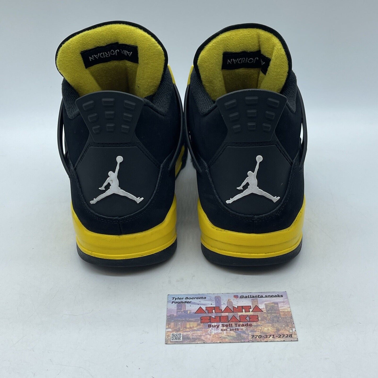 Size 10.5 - Jordan 4 Retro Mid Thunder Yellow Leather Black Suede (DH6927-017)