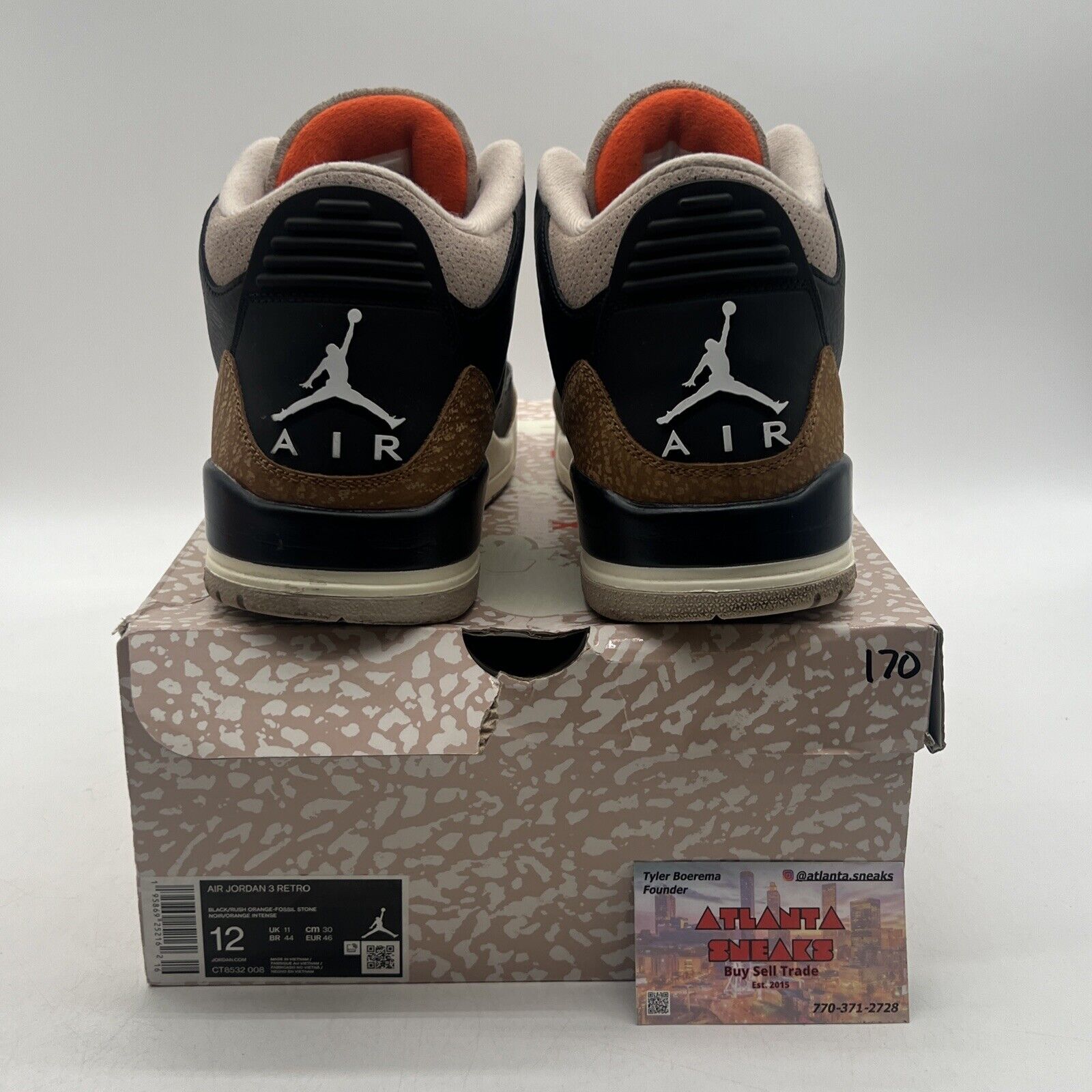 Size 12 - Jordan 3 Retro Mid Desert Elephant Brown Leather Suede (CT8532-008)