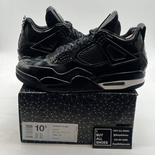 Size 10.5 - Air Jordan 4 Retro 11Lab4 - Black (719864-010)