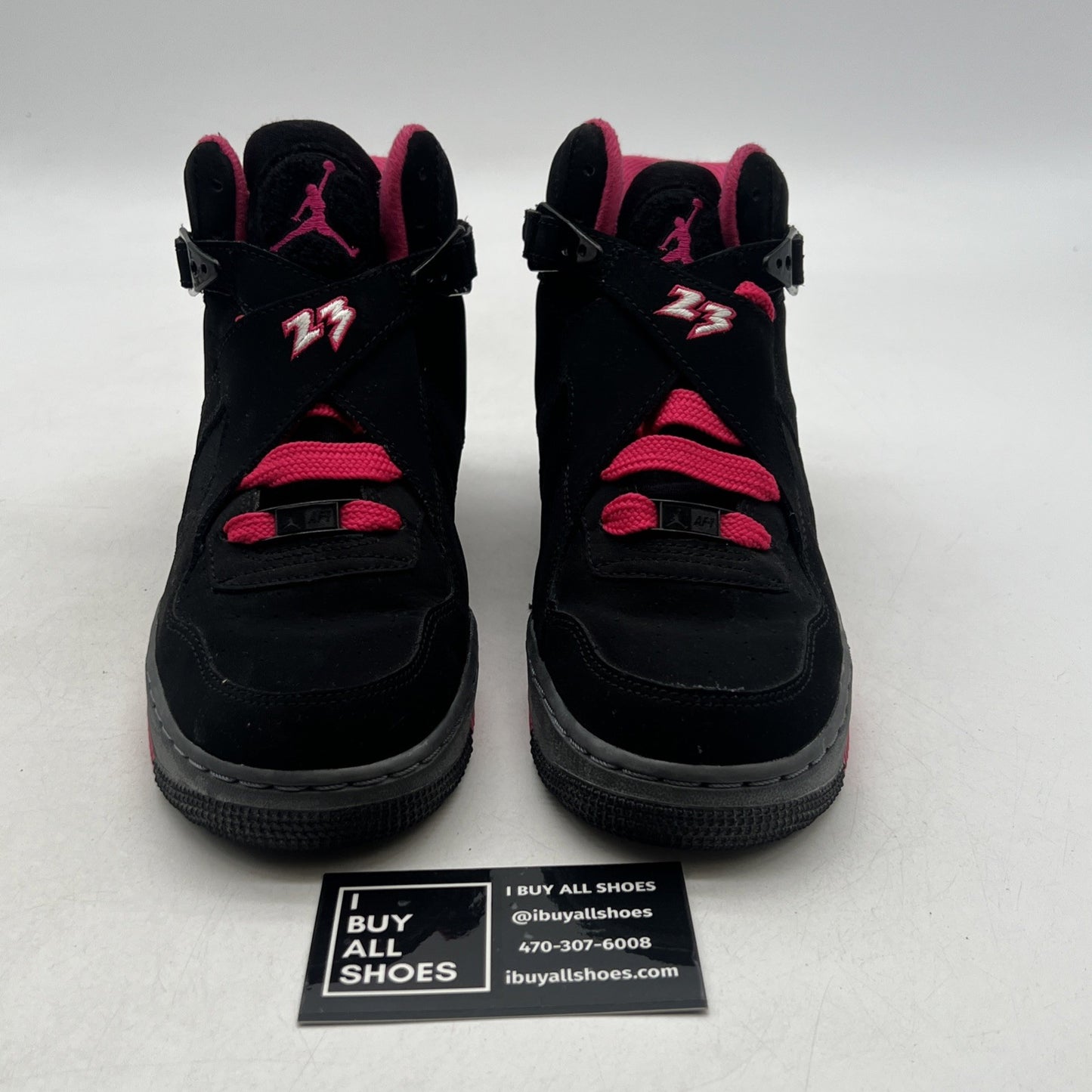 Size 4.5Y - Nike Air Jordan Force Fusion Black Pink (385067-002)