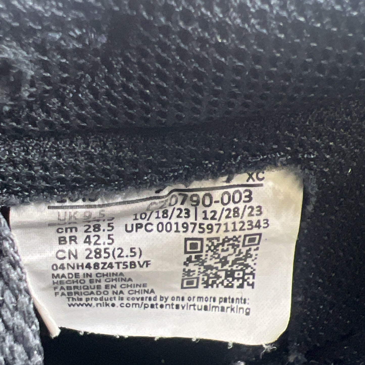 Size 10.5 - Air Jordan 1 Retro OG 2024 Low Shadow (CZ0790-003)