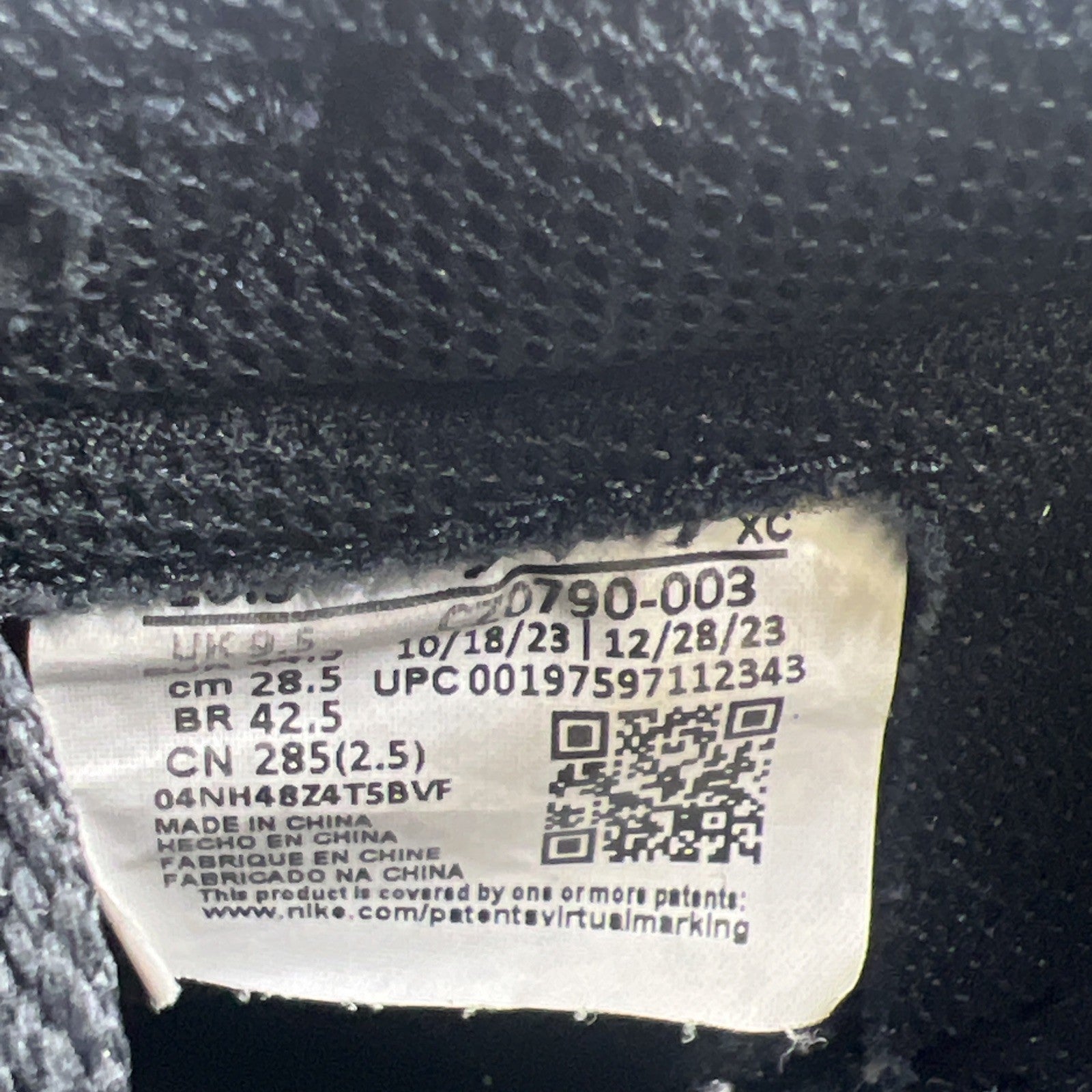 Size 10.5 - Air Jordan 1 Retro OG 2024 Low Shadow (CZ0790-003)