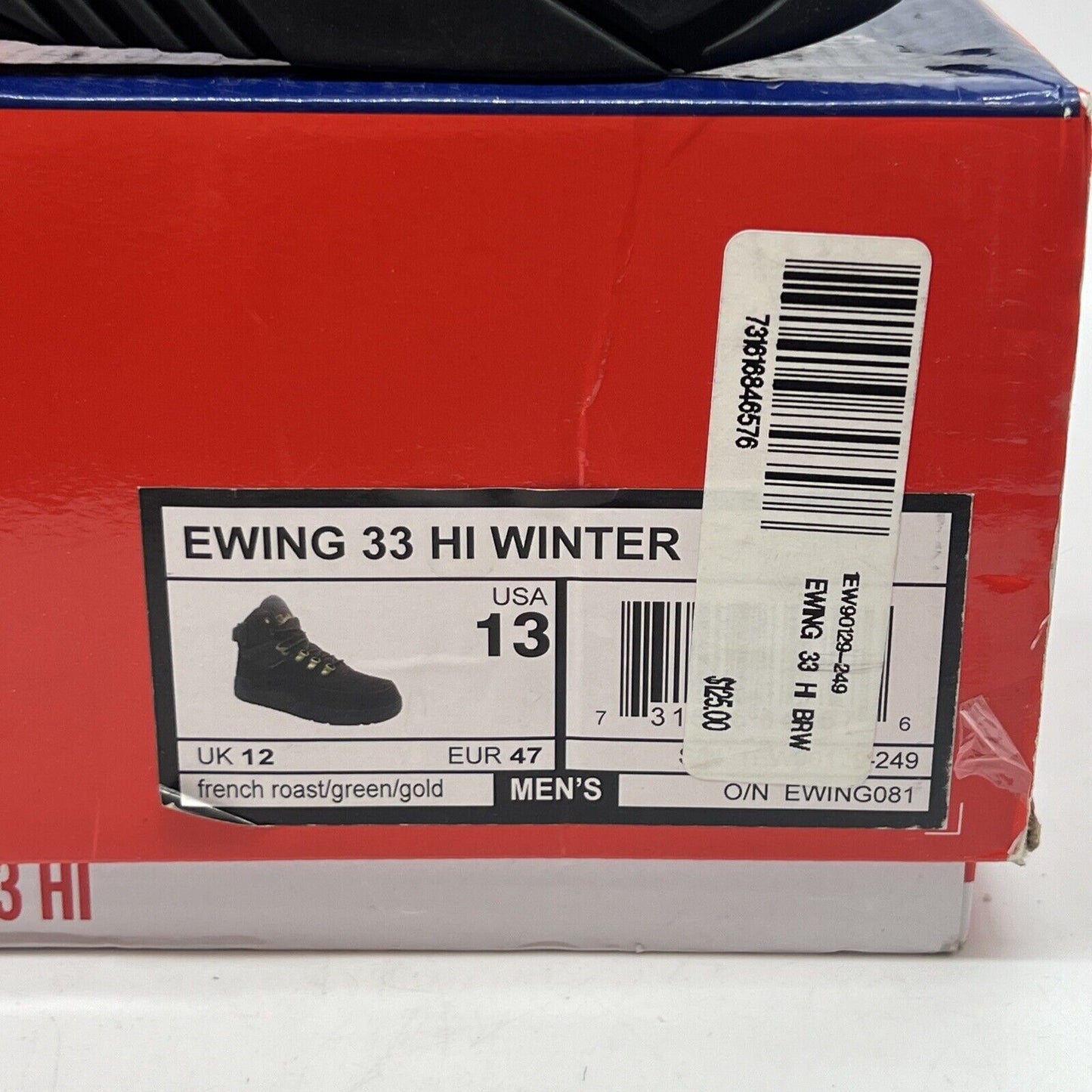 Men's Ewing 33 HI Winter Beef And Broccoli Size 13 Brand New Og All