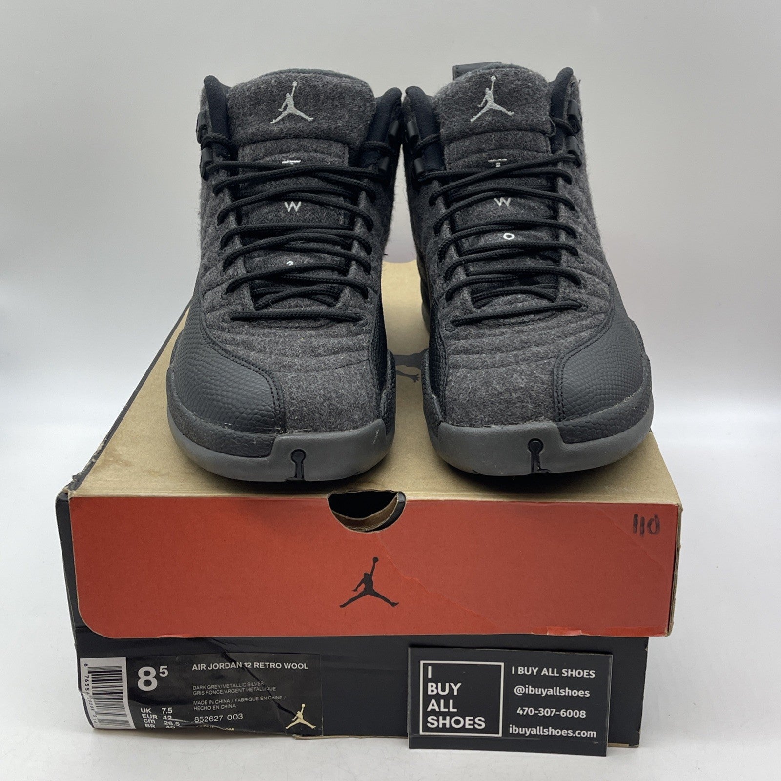 Size 8.5 - Air Jordan 12 Retro Wool (852627-003)