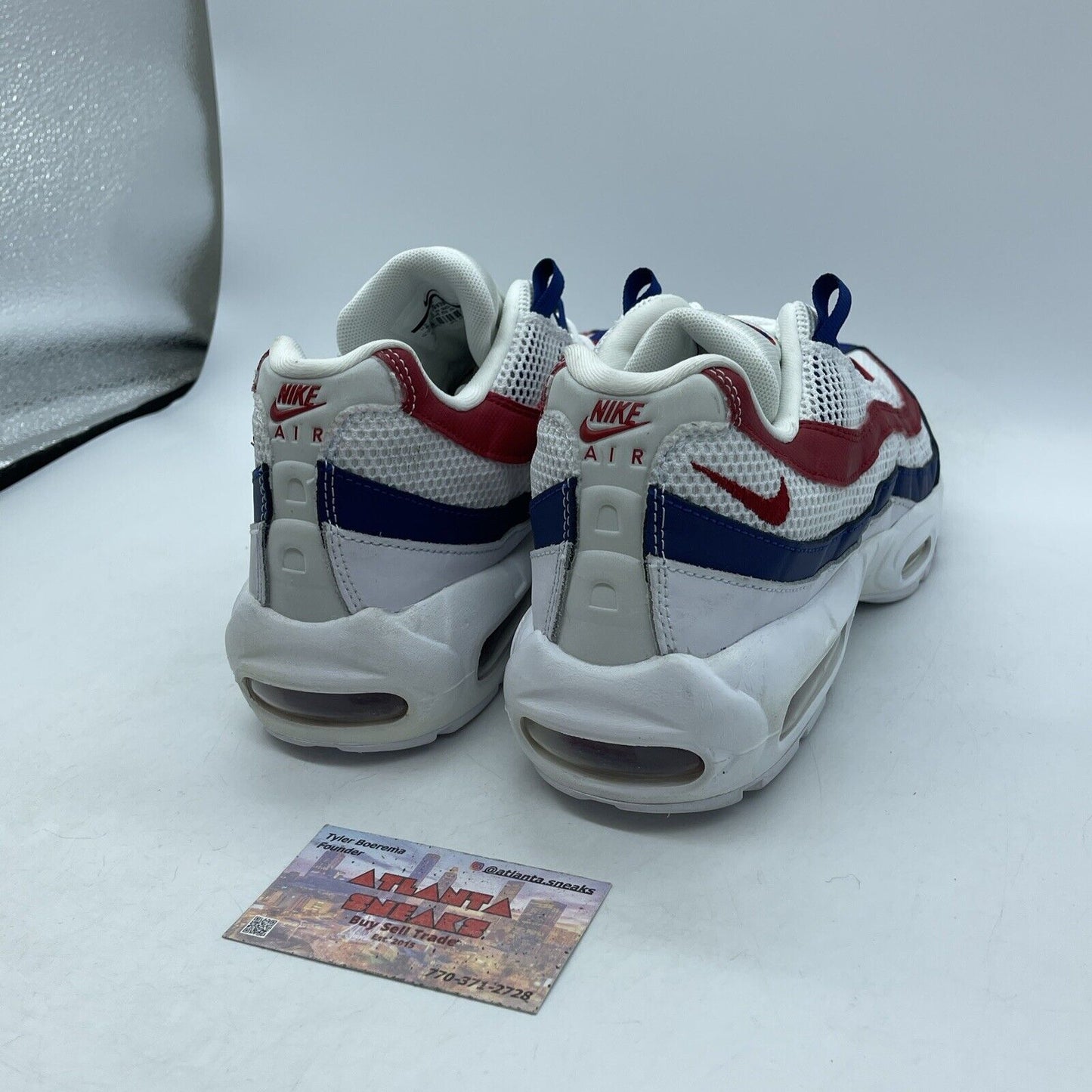 Size 9 - Nike Air Max 95 USA Blue White Red Suede Leather (CJ9926-100)