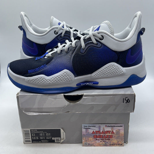 Size 11 - Nike PlayStation x PG 5 Racer Blue Grey Black Leather (CW3144-400)