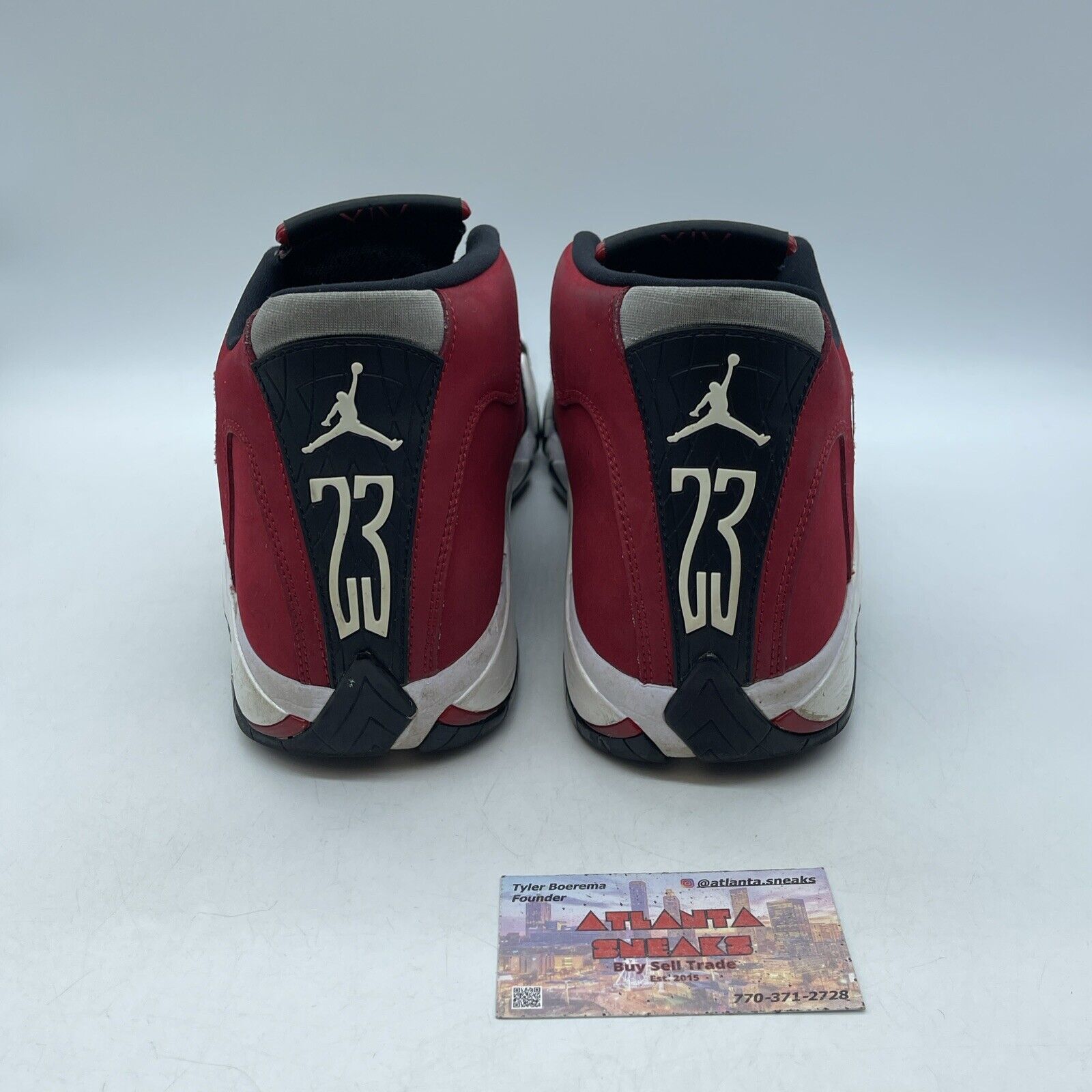 Size 12 - Air Jordan 14 Retro Gym Red Suede White Black Leather (487471-006)