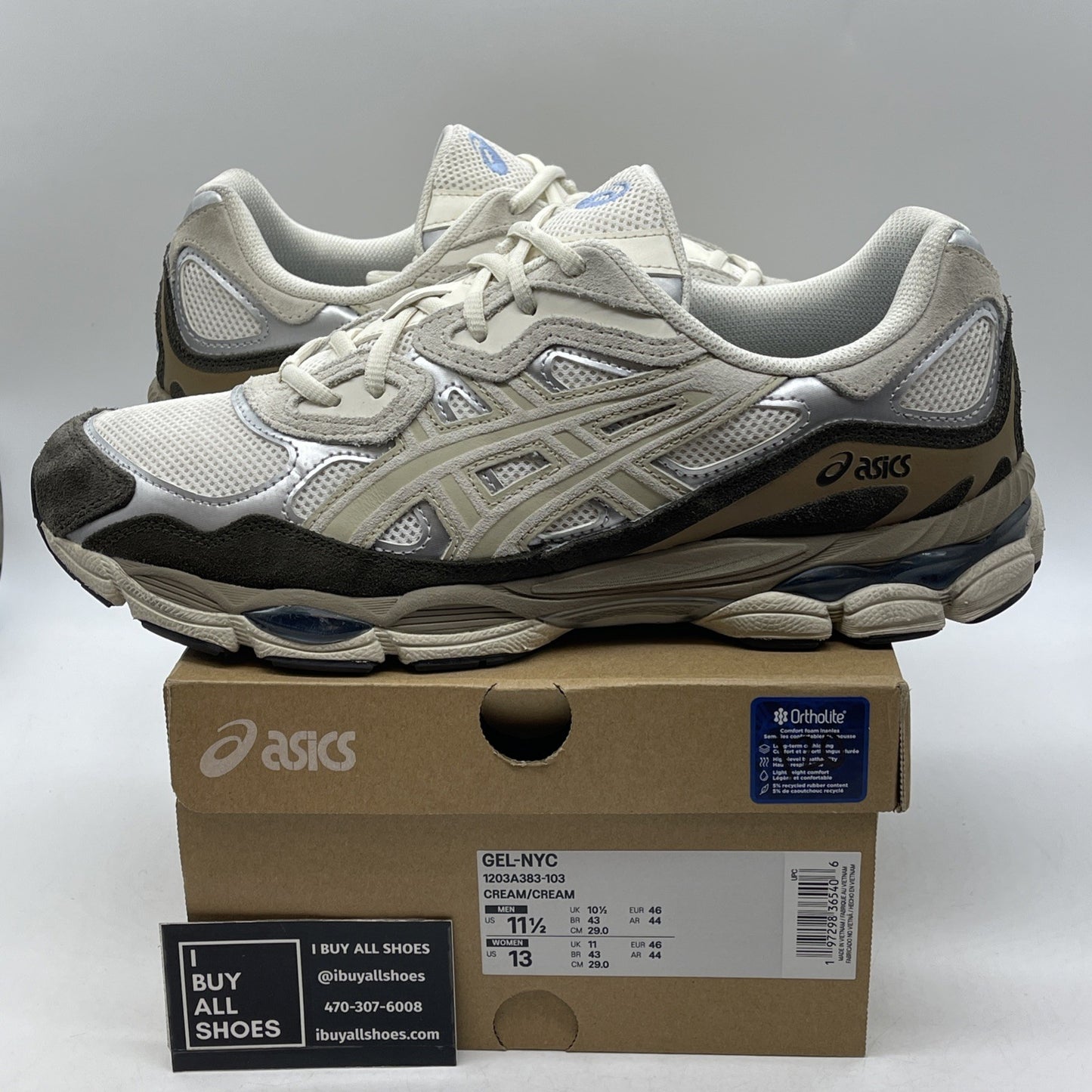 Size 11.5 - Asics Gel NYC Cream Mocha (1203A383-103)