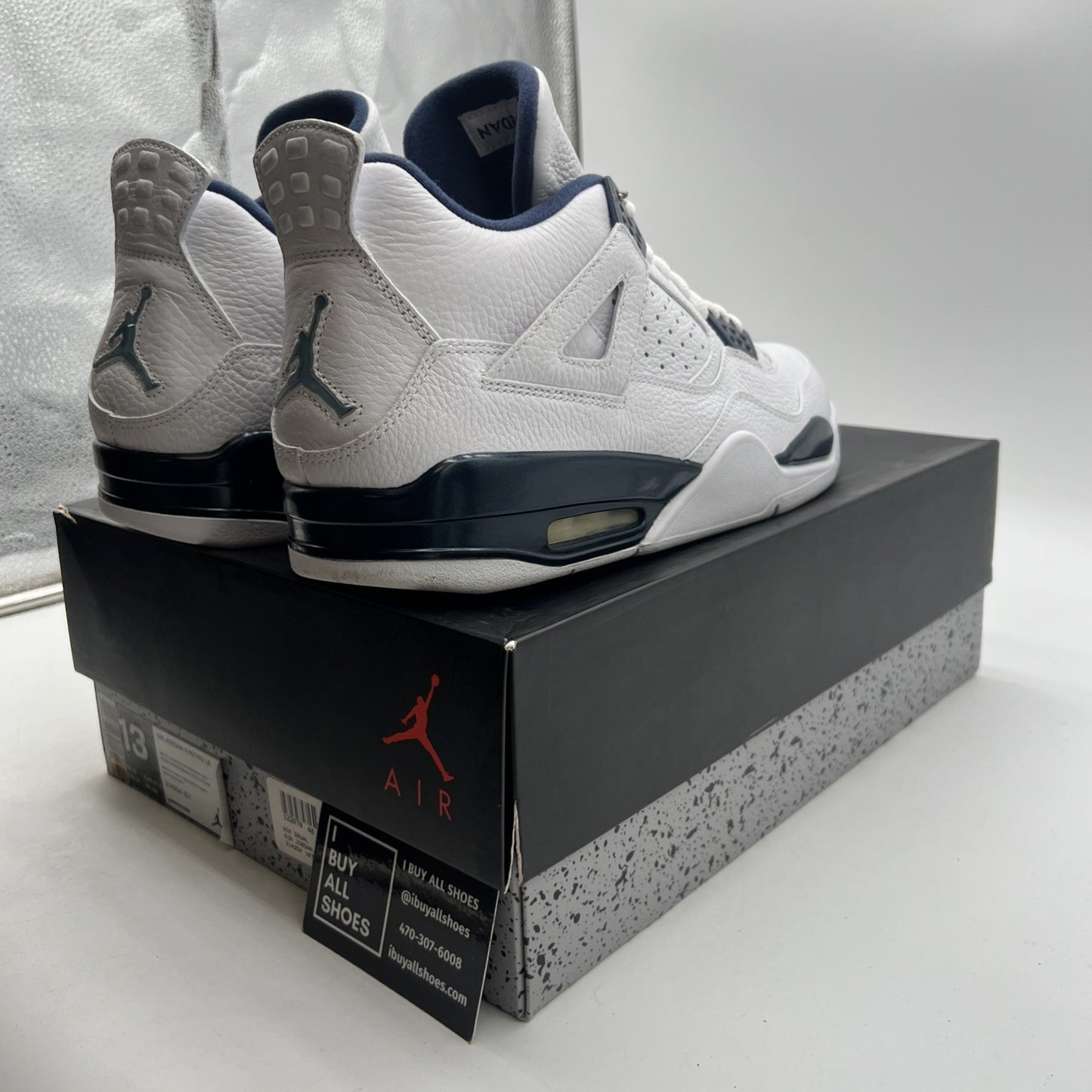 Size 13 - Air Jordan 4 Retro LS Columbia (314254-107)