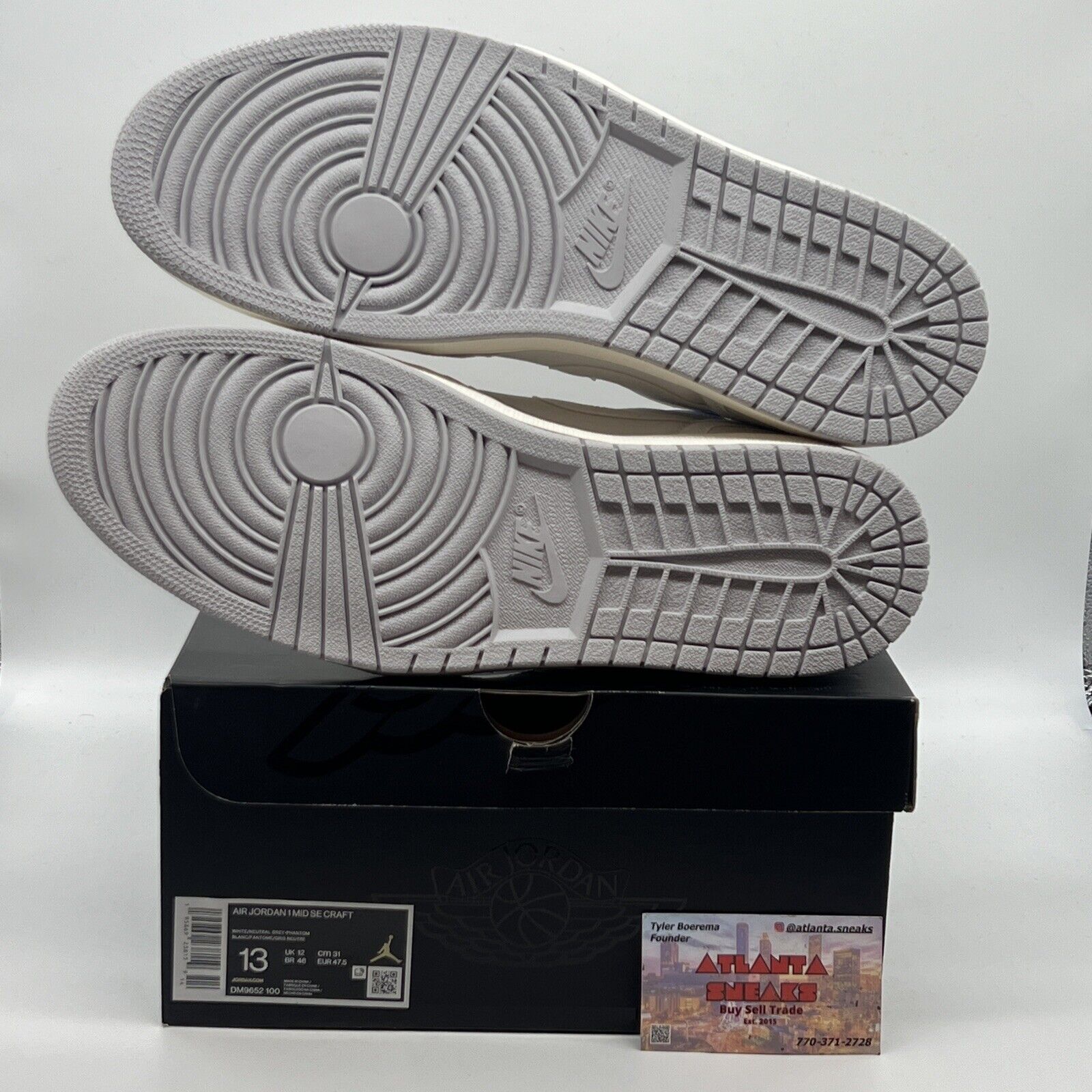 Size 13 - Jordan 1 Mid SE Craft White 2022 Brand  New Og All