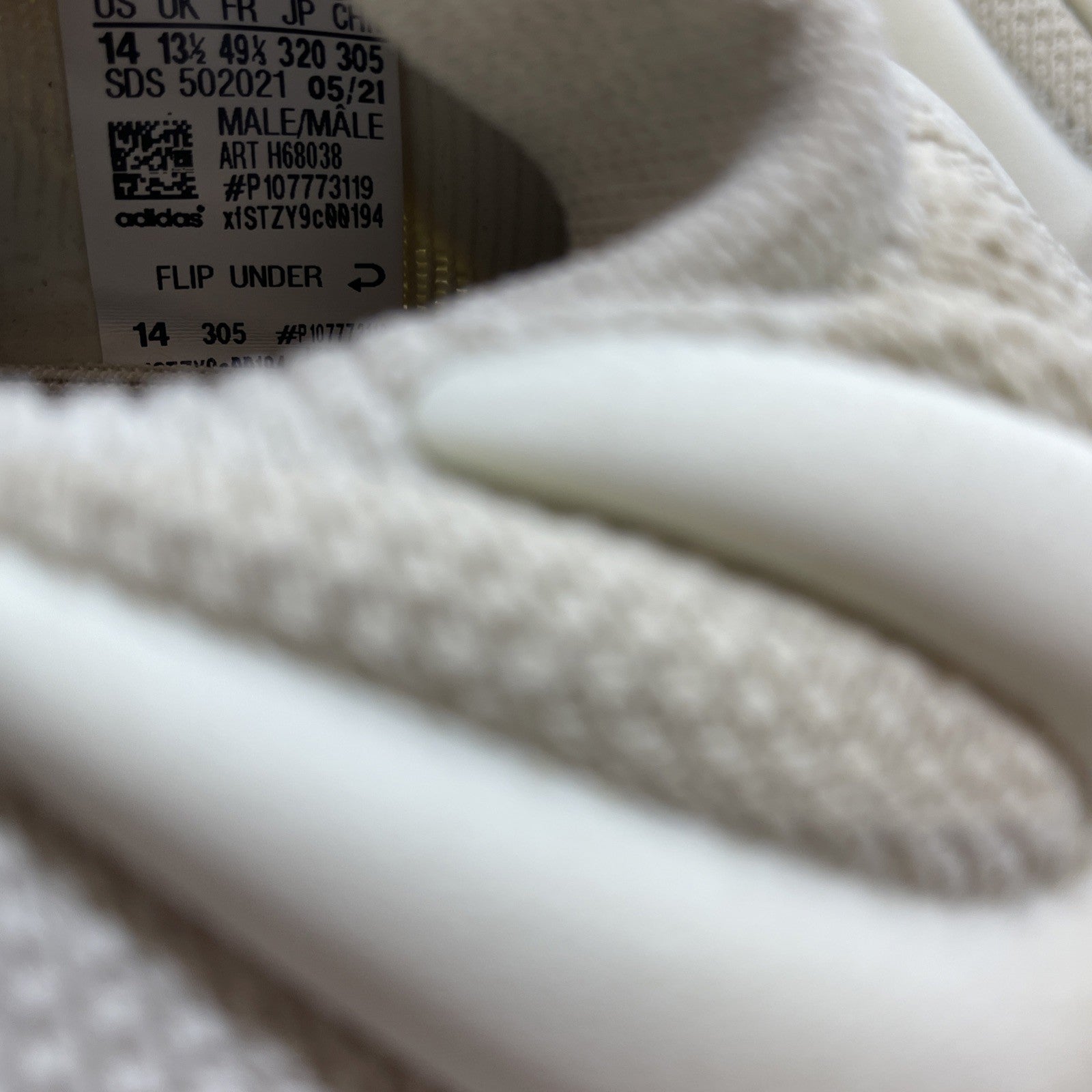 Size 14 - adidas Yeezy 450 Cloud White Suede (H68038)