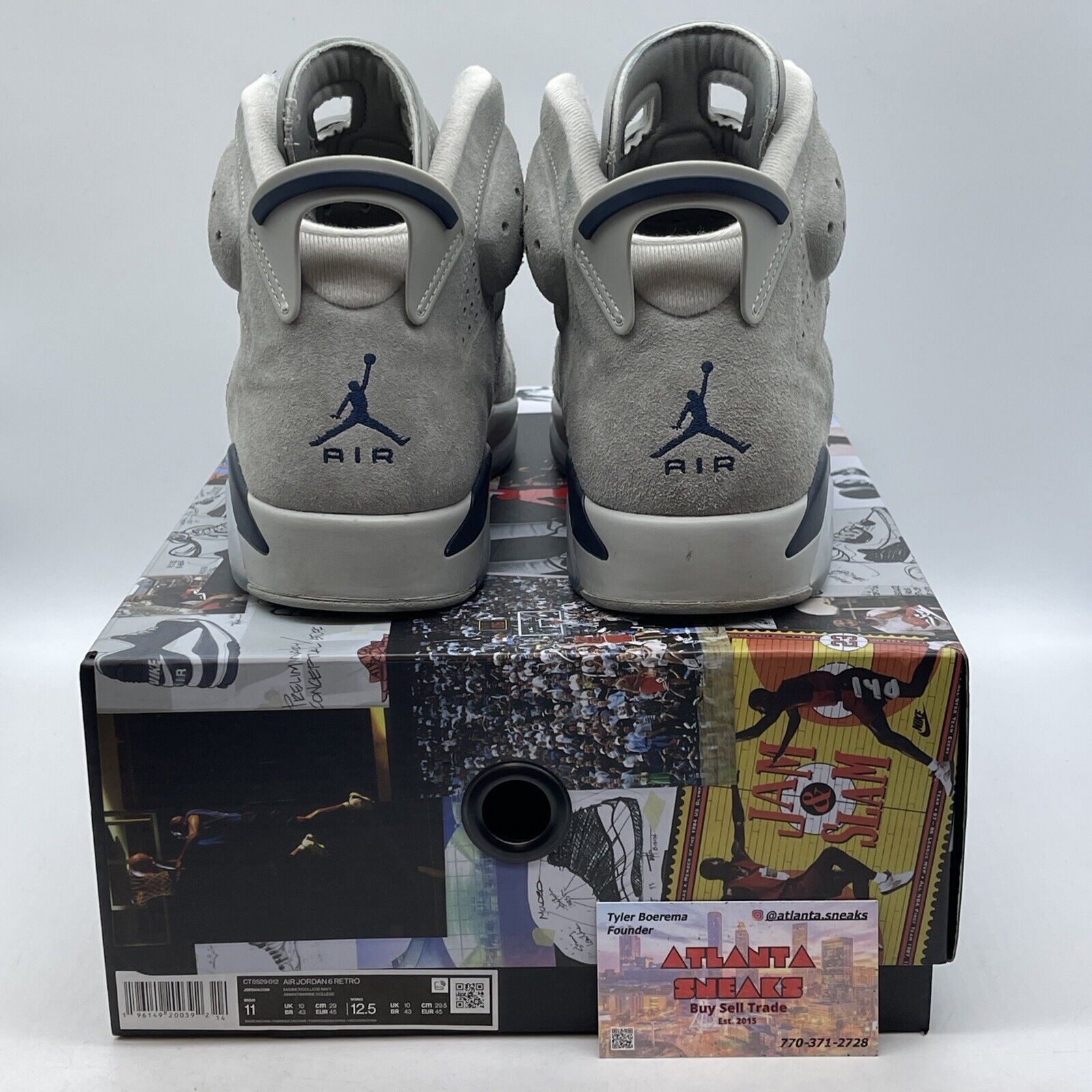 Size 11 - Jordan 6 Retro Mid Georgetown Grey Blue White Suede (CT8529-012)