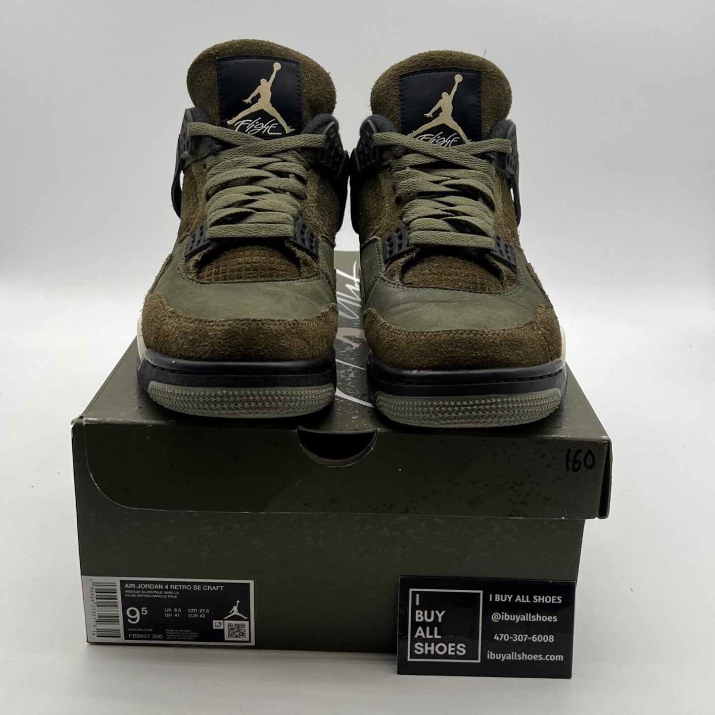 Size 9.5 - Air Jordan 4 SE Retro Low Craft - Olive (FB9927-200)