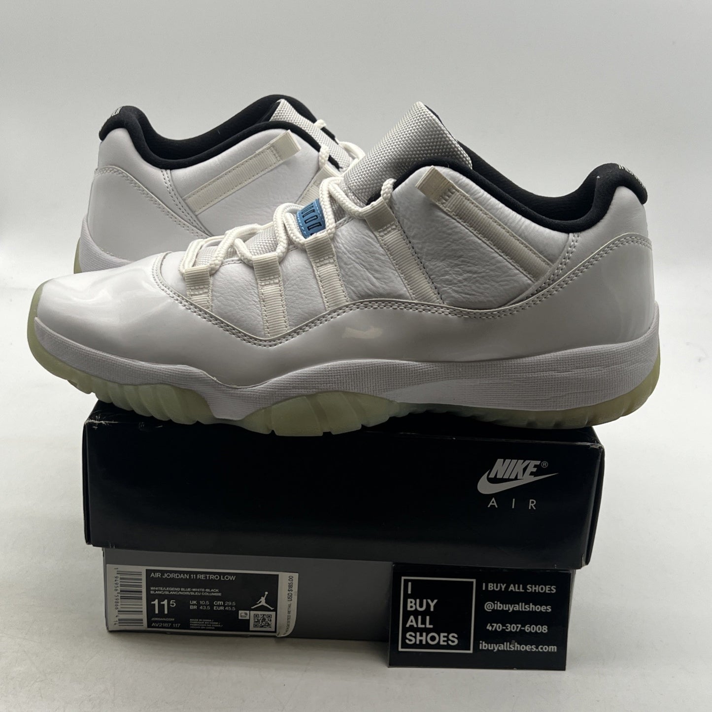 Size 11.5 - Air Jordan 11 Retro Low Legend Blue (AV2187-117)