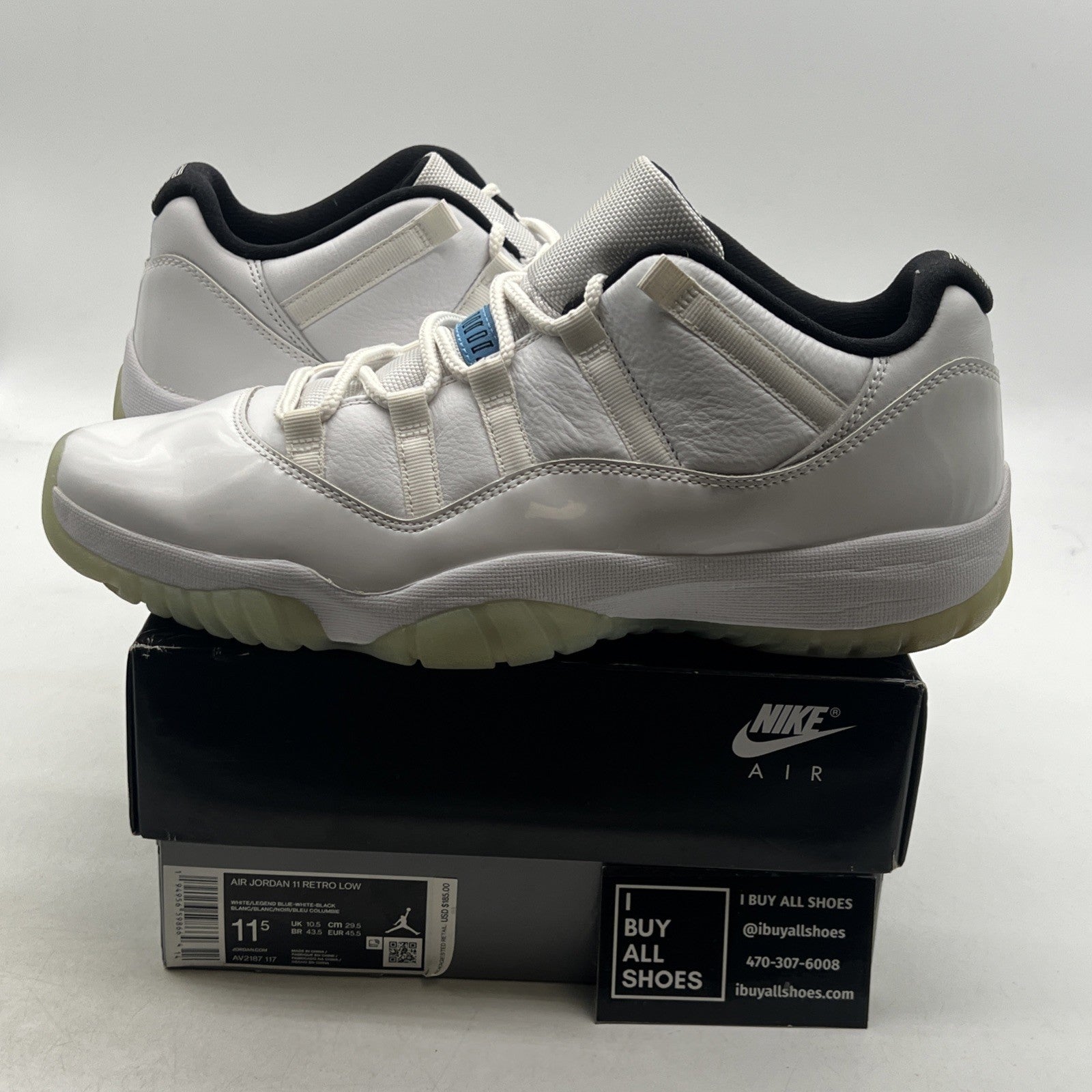 Size 11.5 - Air Jordan 11 Retro Low Legend Blue (AV2187-117)