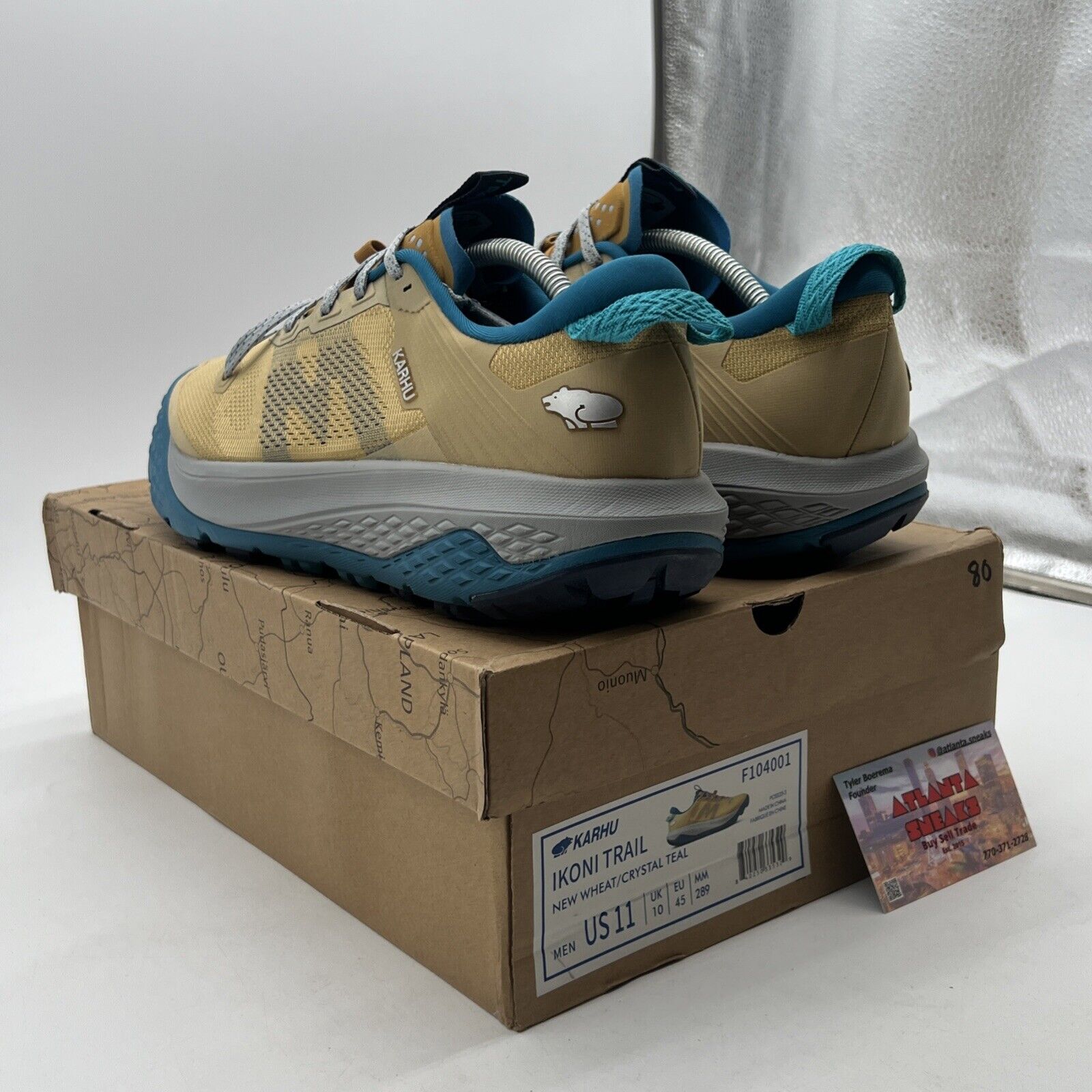 Size 11 - Karhu Finnish Sportsbear Ikoni Trail Wheat Teal Shoes (F104001)