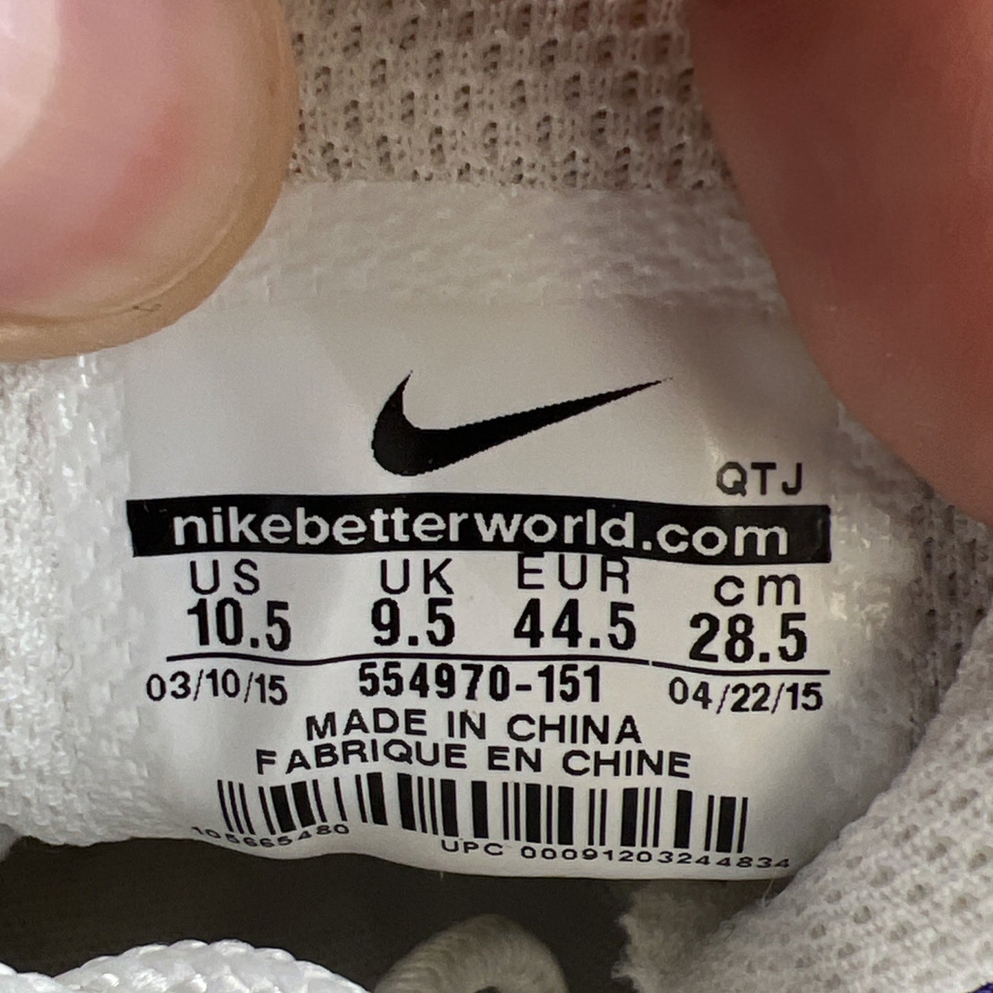 Size 10.5 - Nike Air Max 95 White (609048-108)