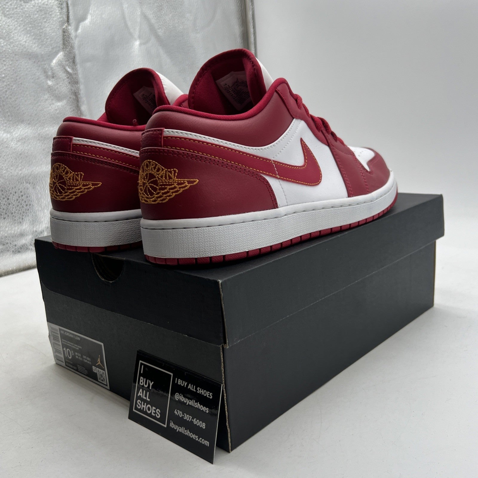 Size 10.5 - Air Jordan 1 Low Cardinal Red 2022 (553558-607)
