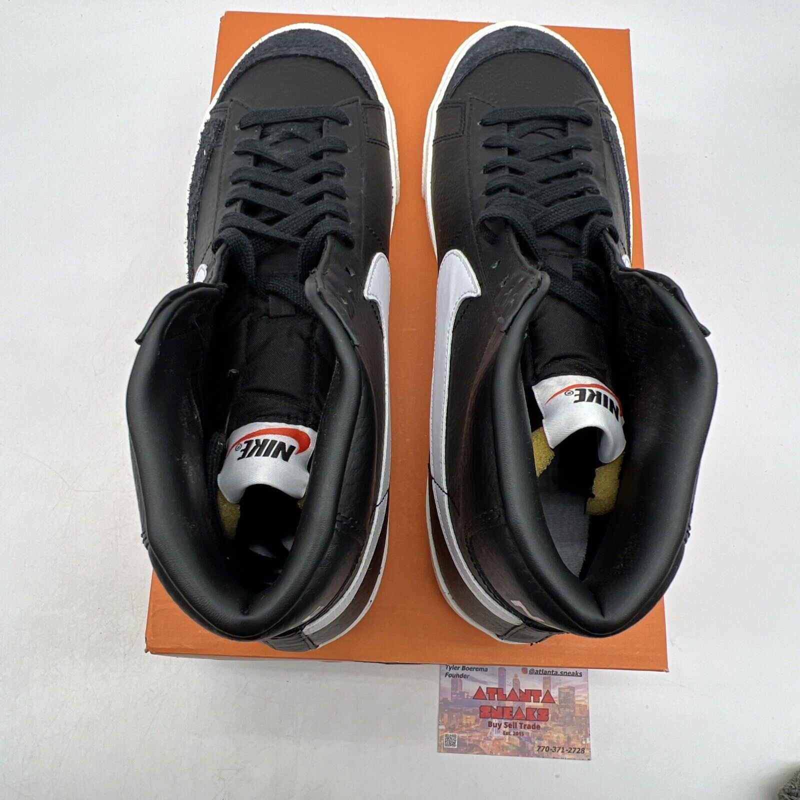 Size 10.5 - Nike Blazer '77 Vintage Mid Black Sail Leather (BQ6806-002)