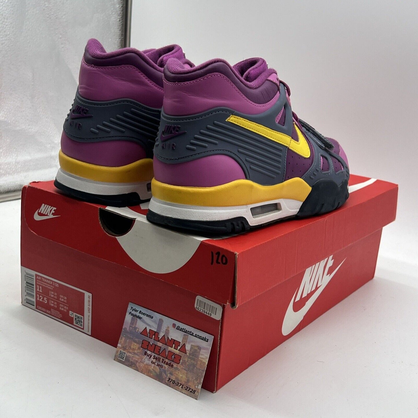 Size 11 - Nike Air Trainer 3 Retro 2020 Viotech Yellow Purple (CZ6393-500)