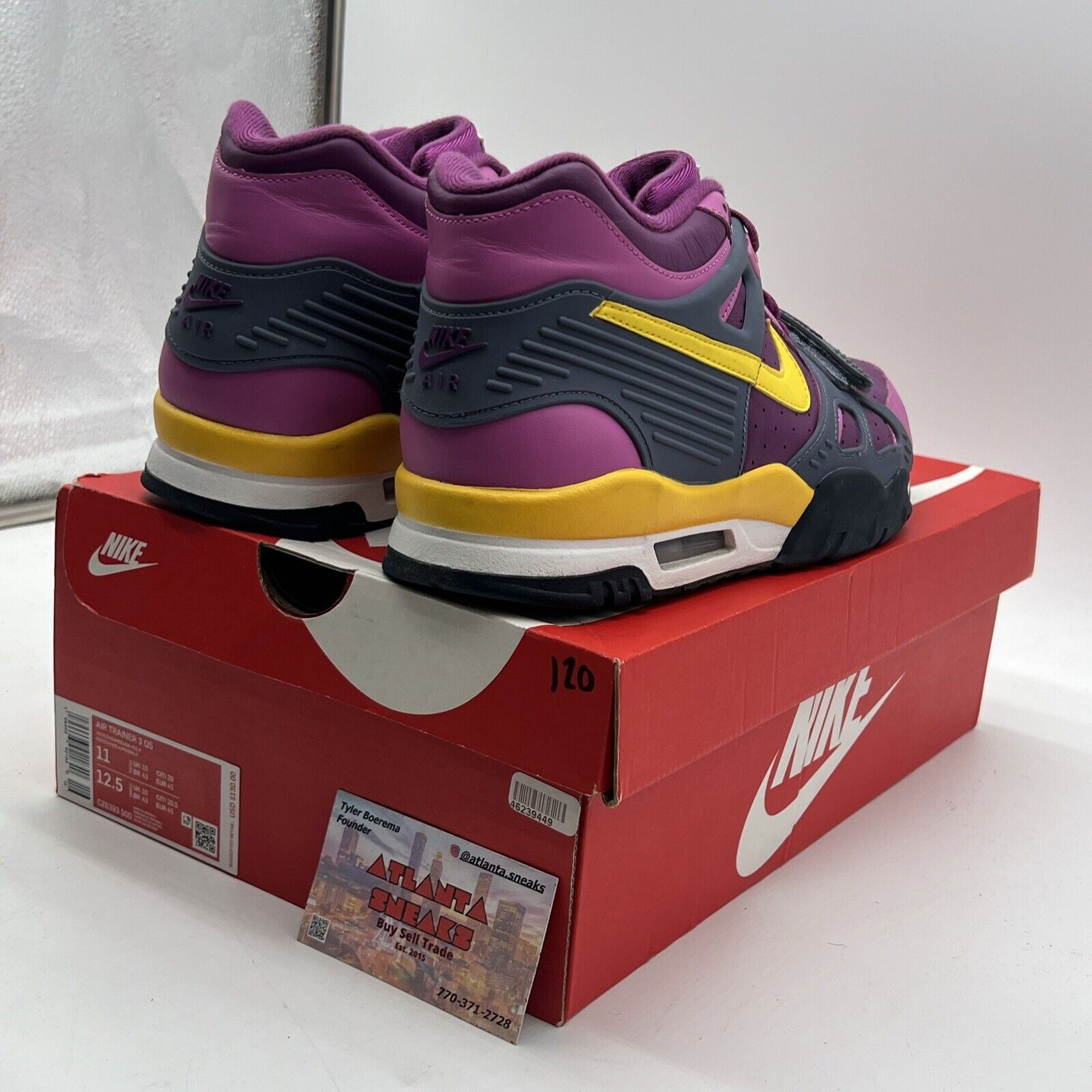 Size 11 - Nike Air Trainer 3 Retro 2020 Viotech Yellow Purple (CZ6393-500)