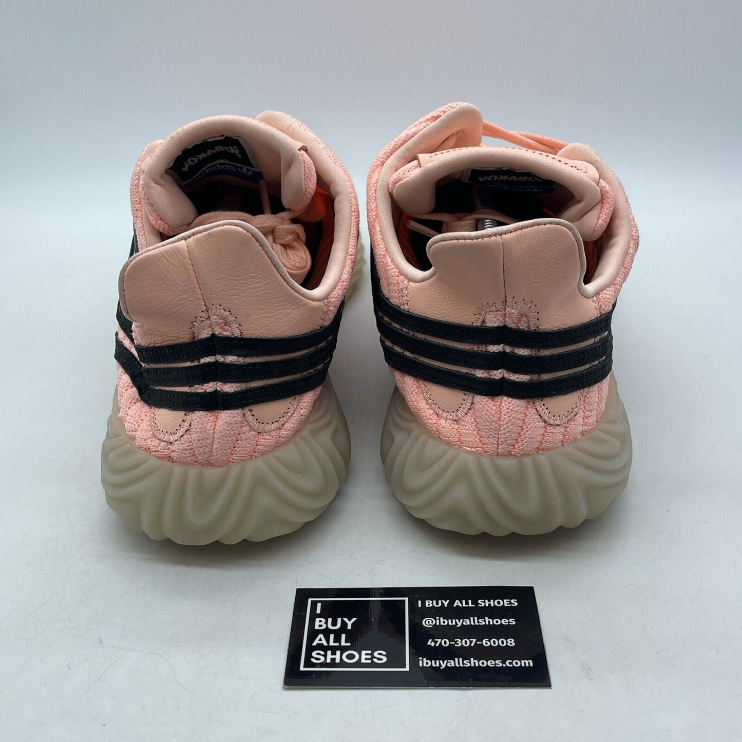 Size 13 - adidas Sobakov Clear Orange Pink Black Suede Leather (BB7619(