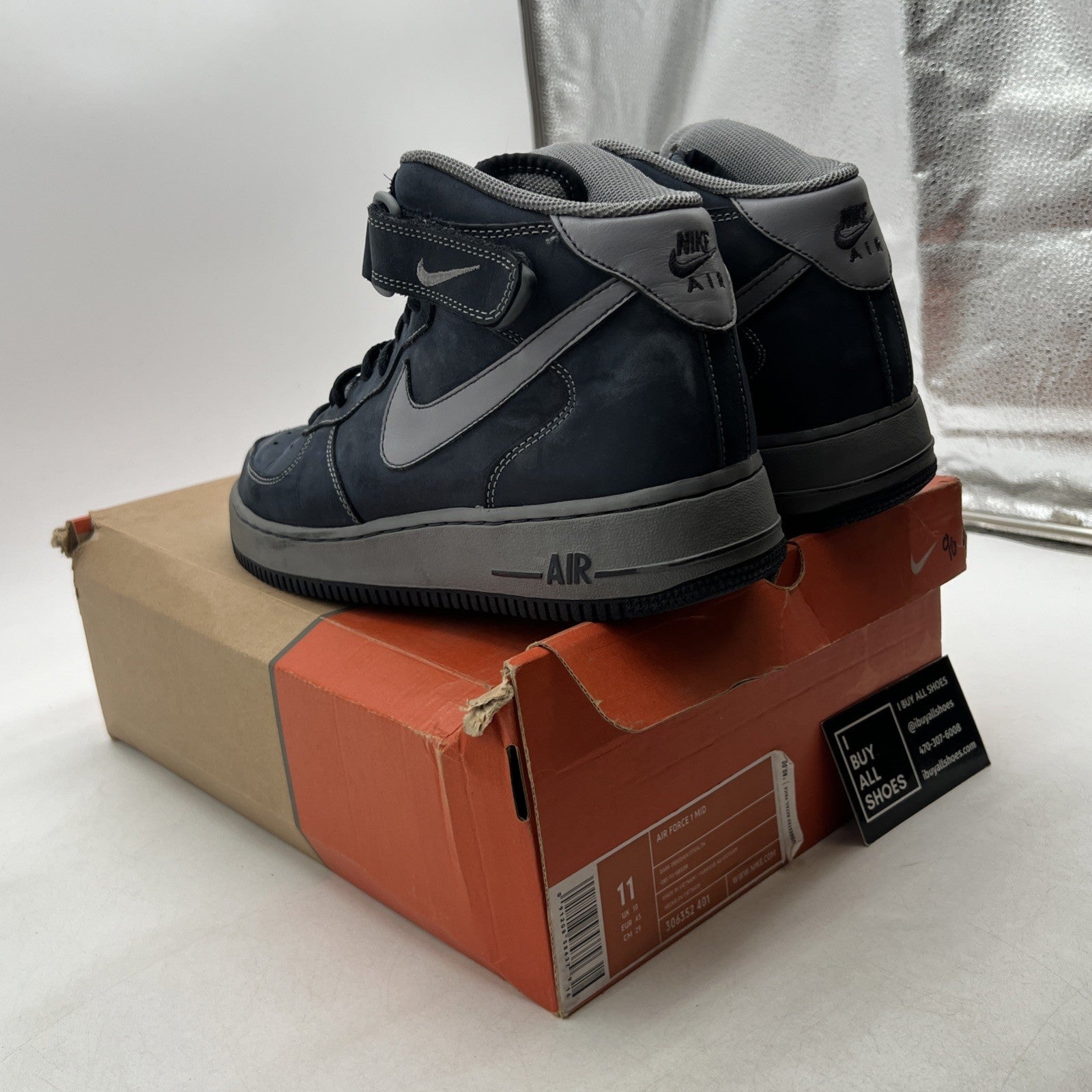 Size 11 - Nike Air Force 1 Mid Blue (306352-401)