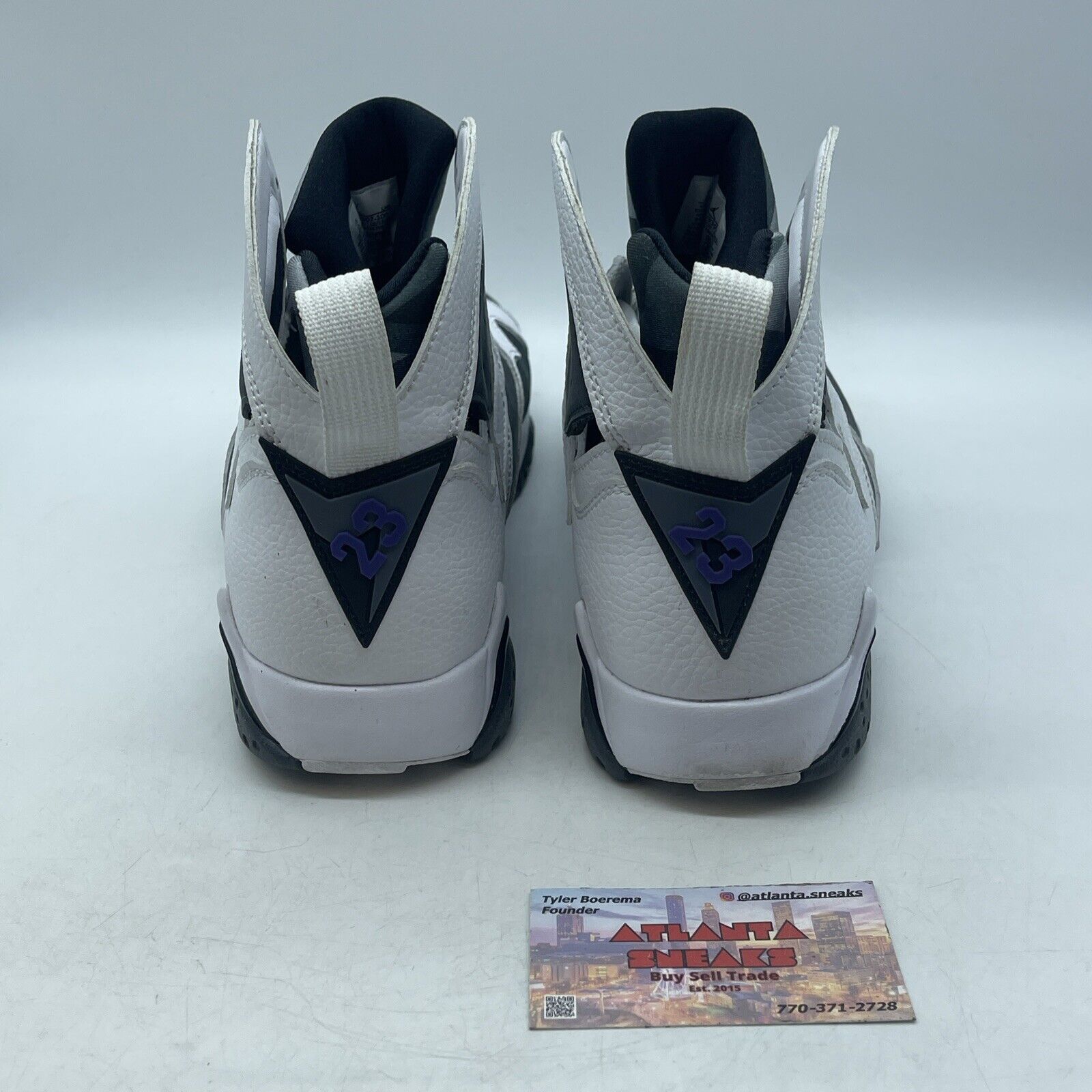 Size 10 - Air Jordan 7 Retro 2021 Flint Grey Purple White Black (CU9307-100)