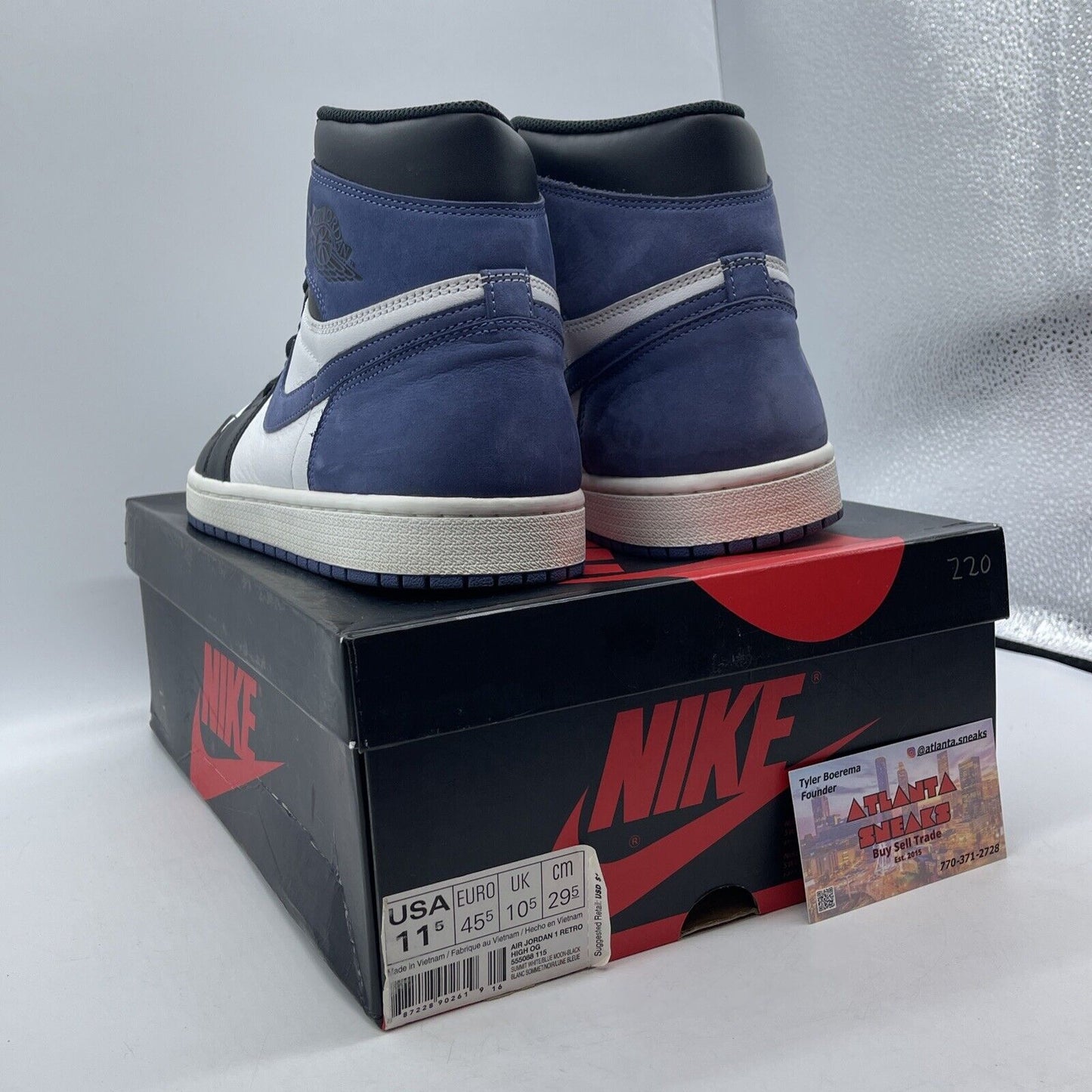 Size 11.5 - Air Jordan 1 High Best Hand in the Game - Blue Moon (555088-115)
