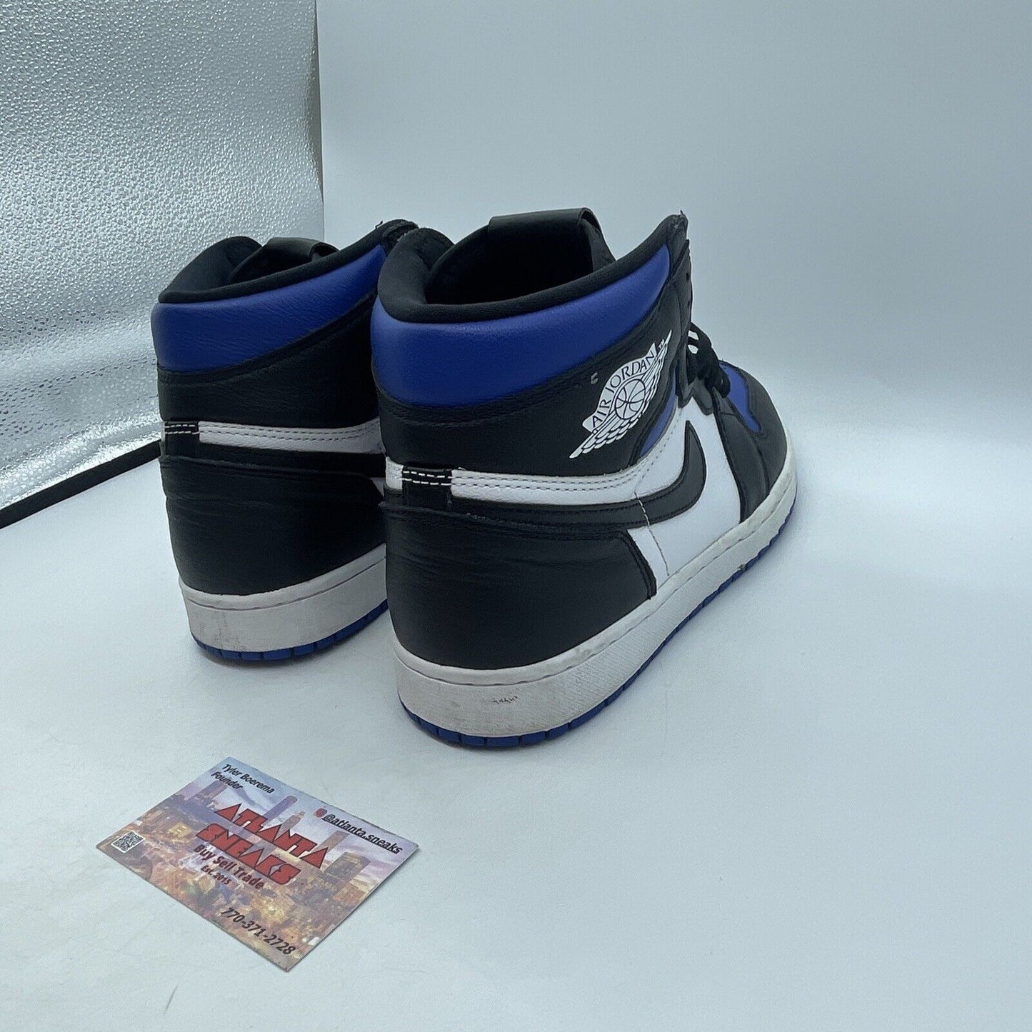 Size 9.5 - Jordan 1 Retro OG High Royal Toe Blue Black White (555088-041)