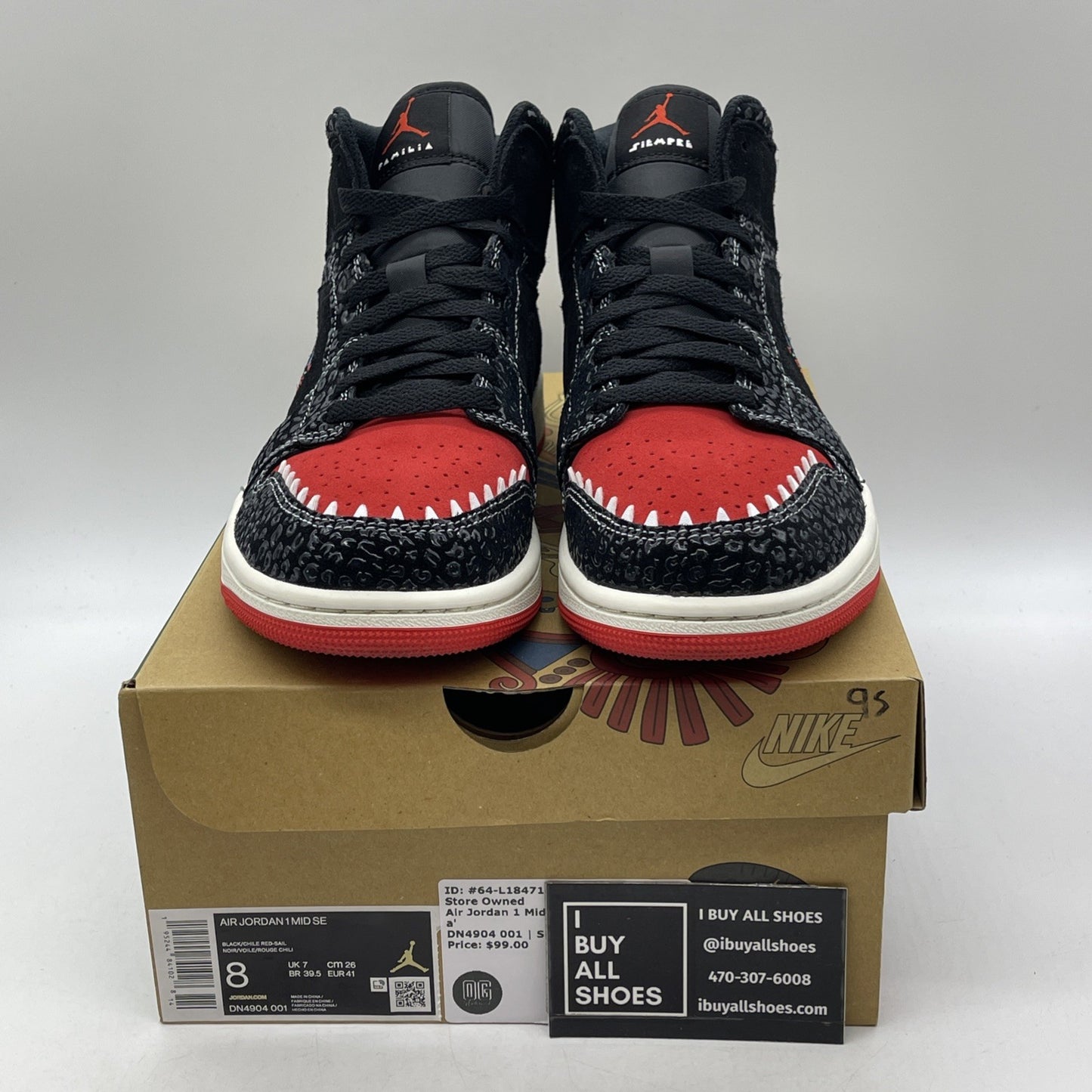 Size 8 - Air Jordan 1 SE Mid SiEMPRE Familia (DN4904-001)