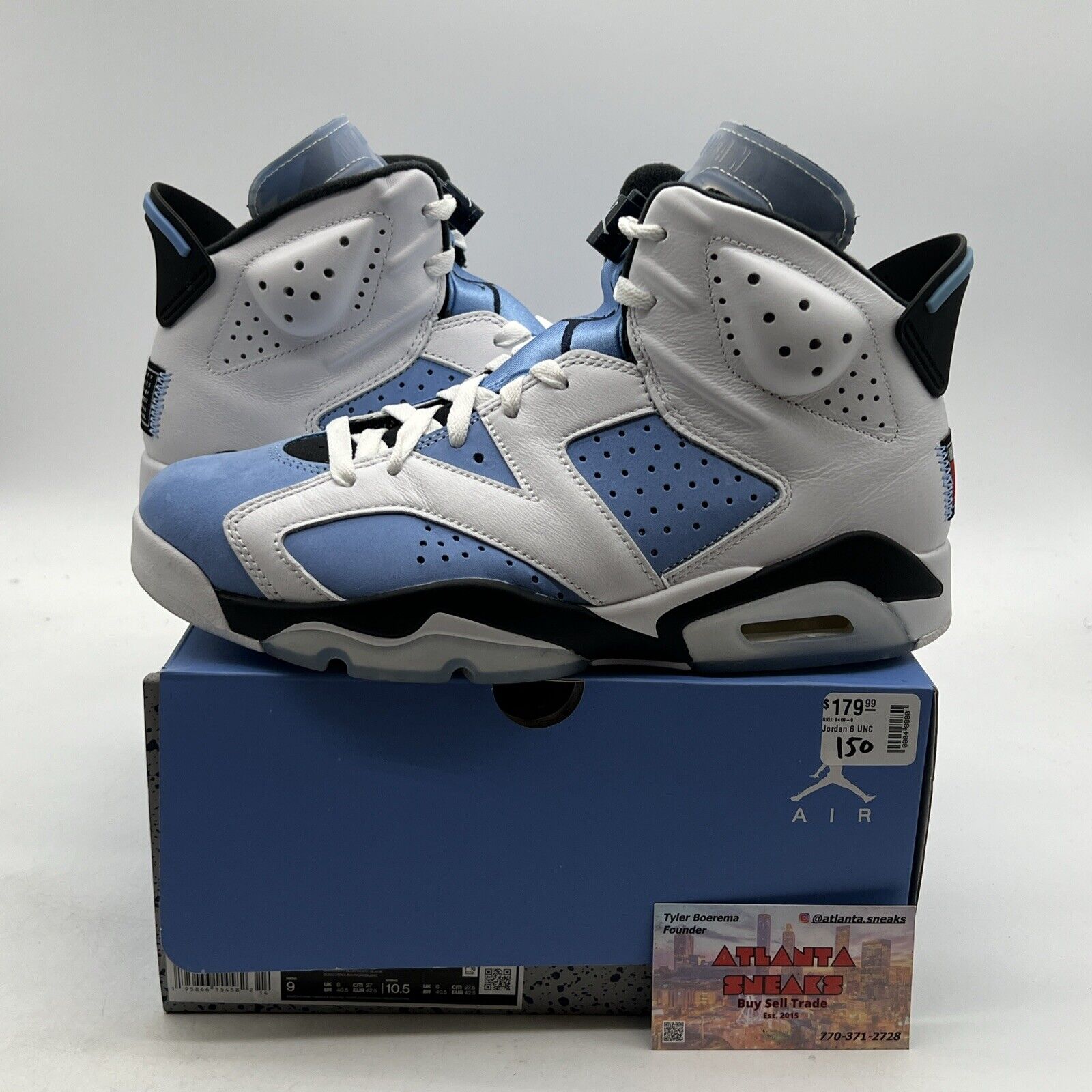 Size 9 - Jordan 6 Retro Mid UNC Home (CT8529-410)