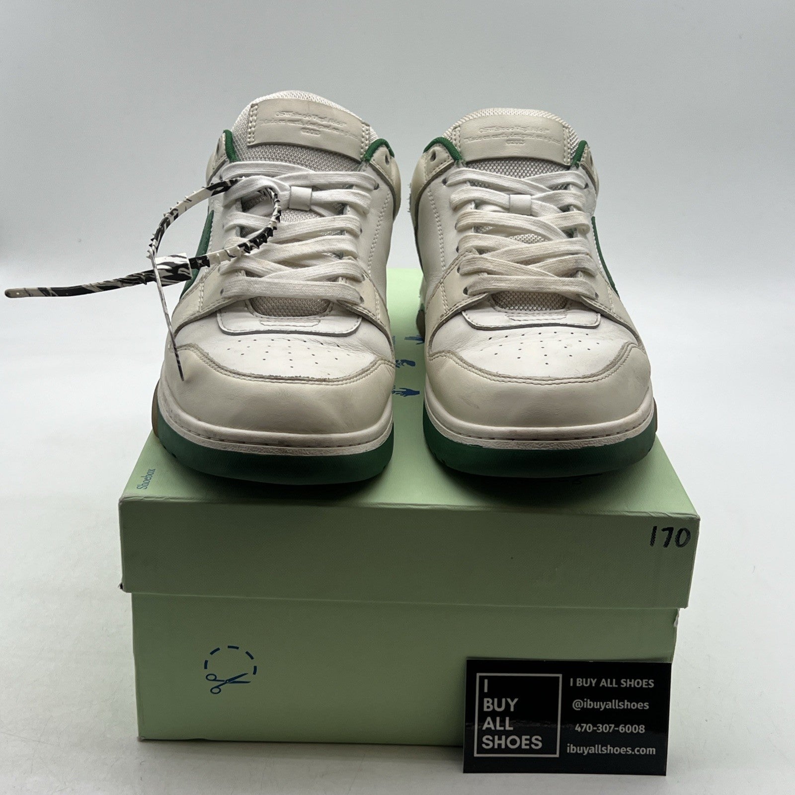 Size 42 - Off-White Virgil Out Of Office OOO White/Green Sneakers