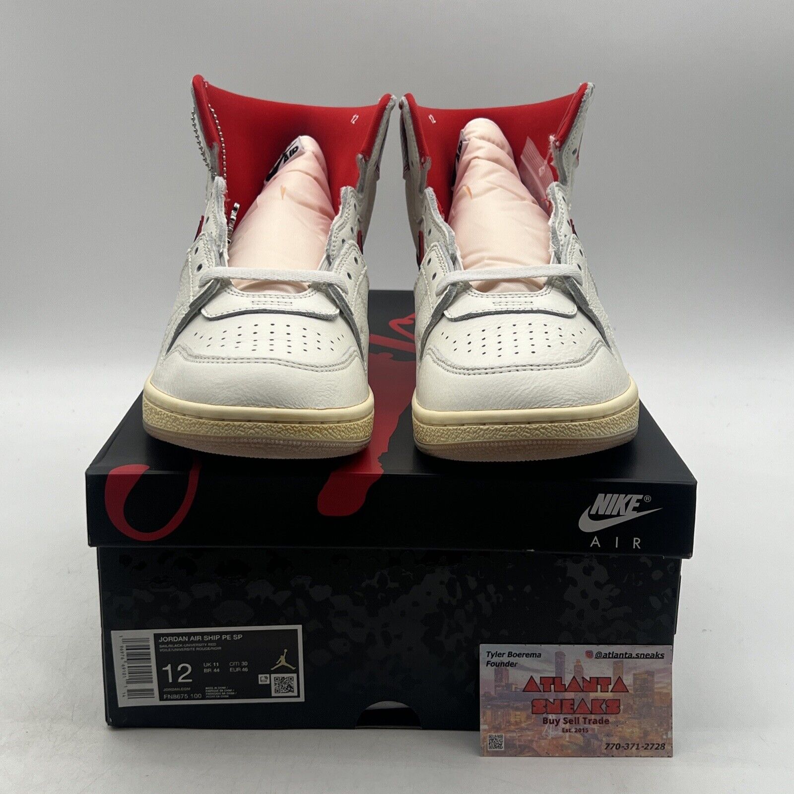 Size 12 - Awake NY x Jordan Air Ship PE SP University Red (FN8675-100)