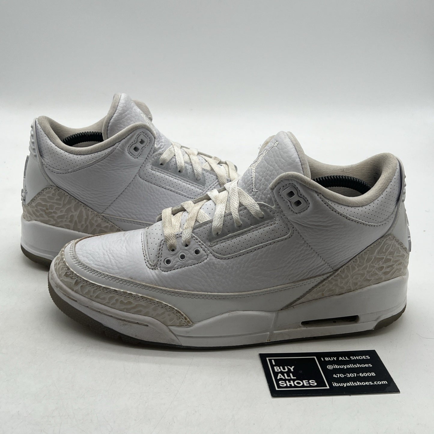 Size 9 - Air Jordan 3 Retro Triple White (136064-111)