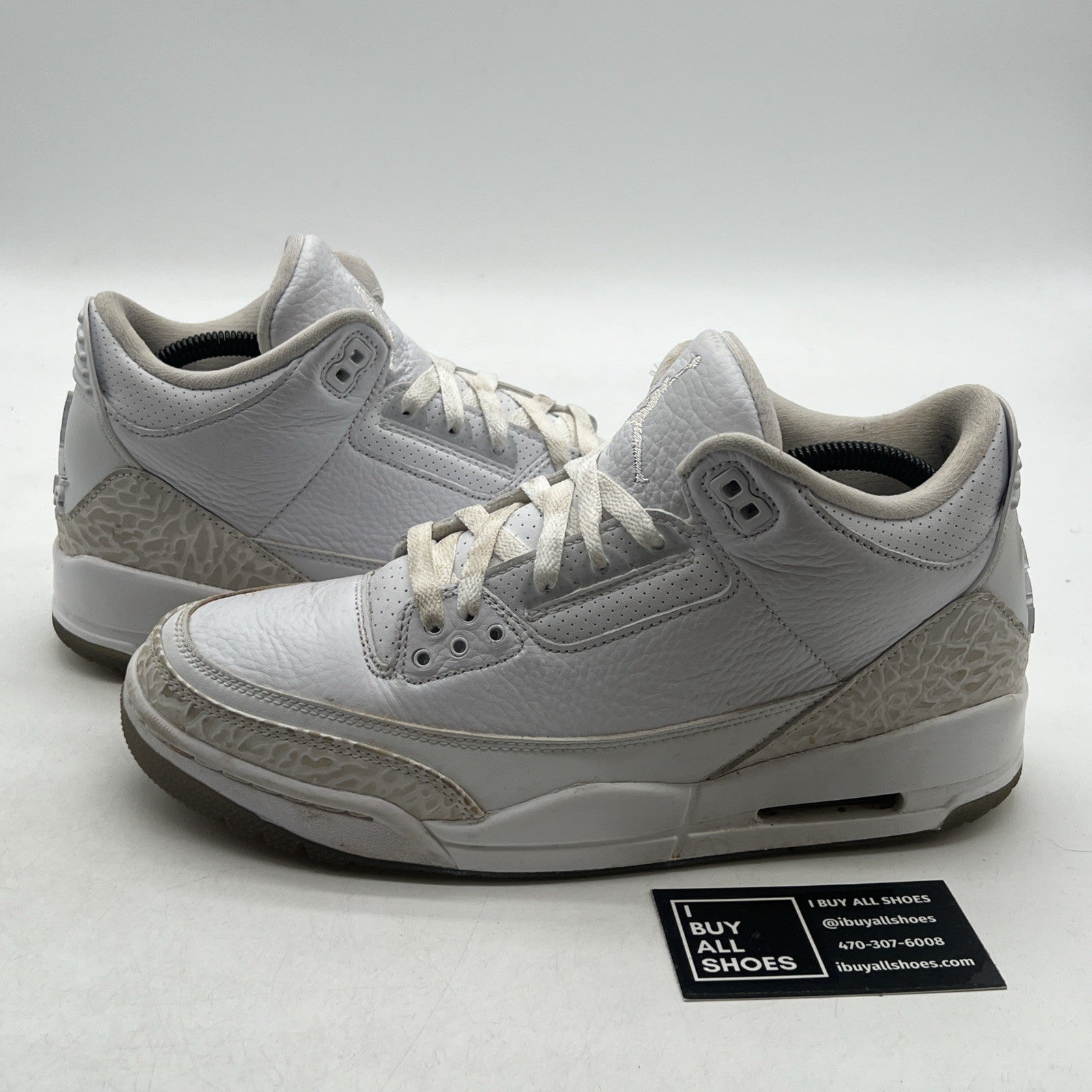 Size 9 - Air Jordan 3 Retro Triple White (136064-111)