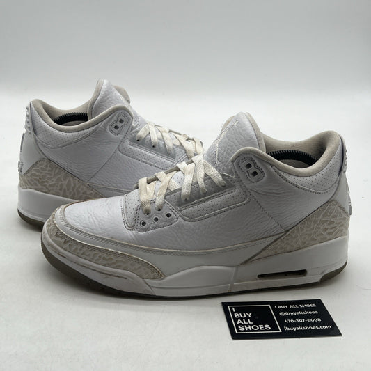 Size 9 - Air Jordan 3 Retro Triple White (136064-111)