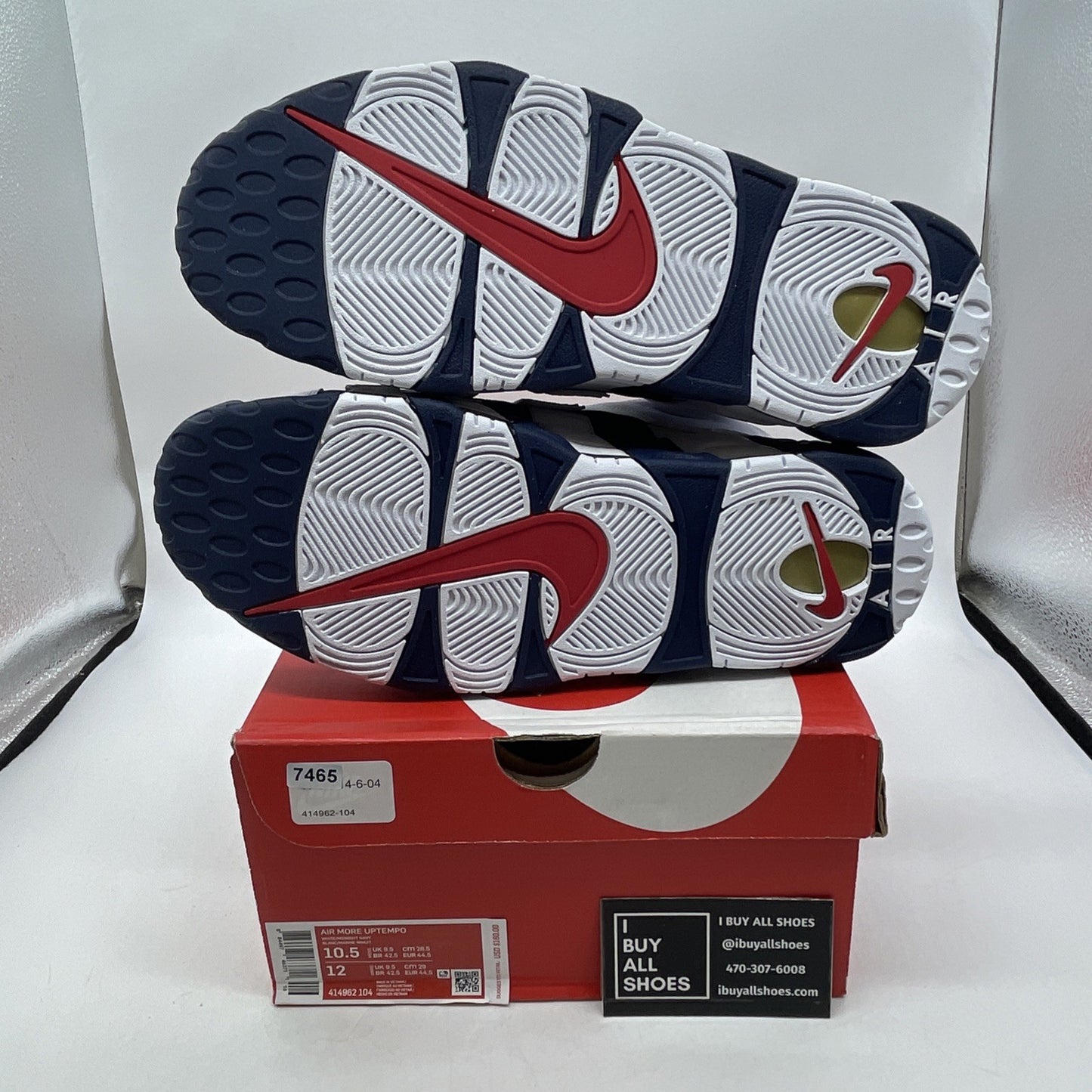 Size 10.5 - Nike Air More Uptempo 2016 Olympic (414962-104)