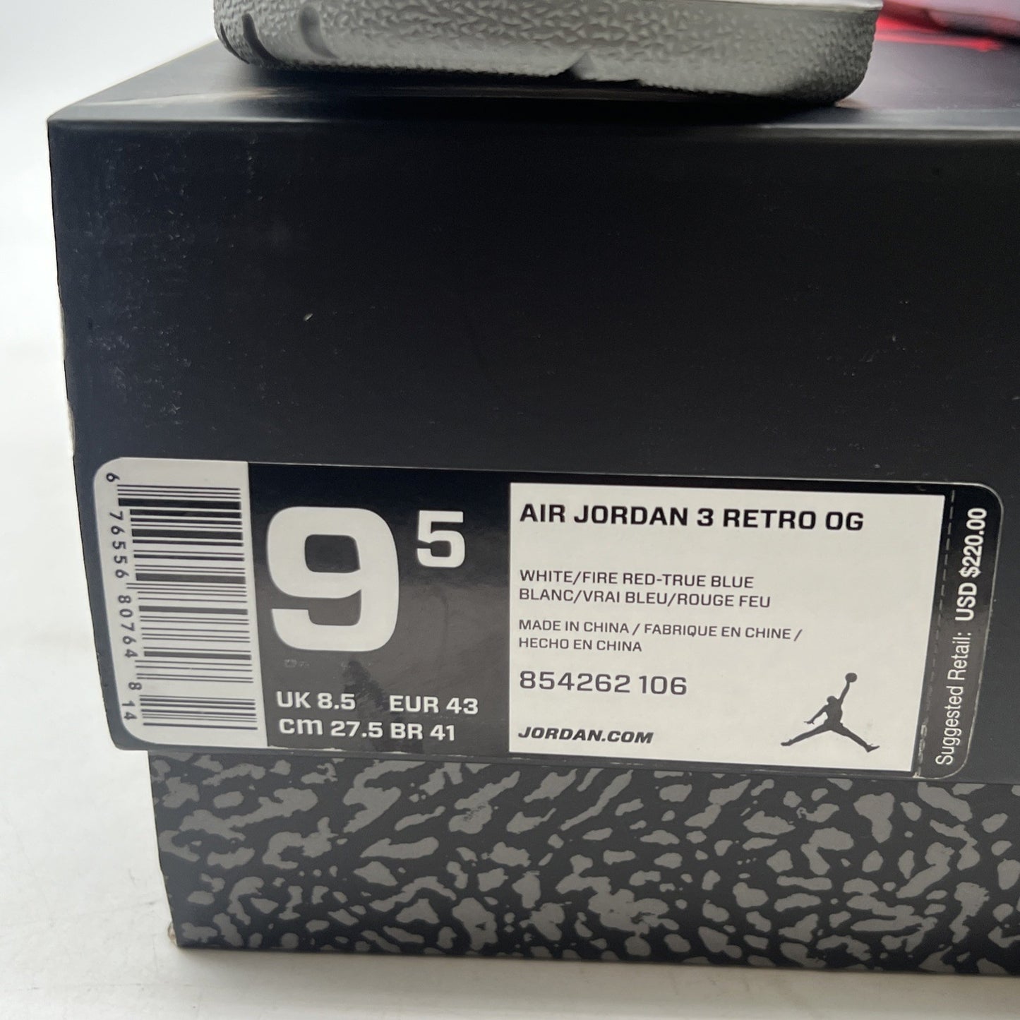 Size 9.5 - Air Jordan 3 Retro OG Mid True Blue (854262-106)