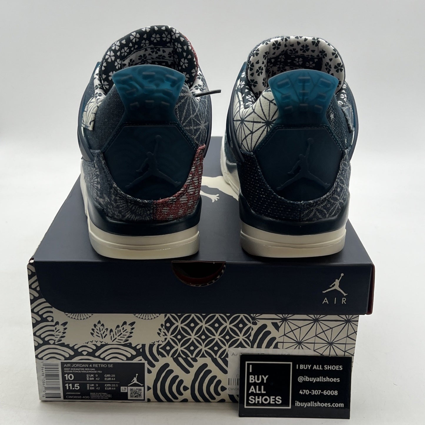 Size 10 - Air Jordan 4 Retro SE Sashiko (CW0898-400)