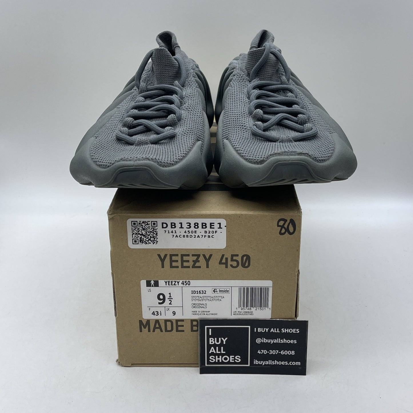 Size 9.5 - Adidas Yeezy 460 Stone Teal Grey (ID1632)