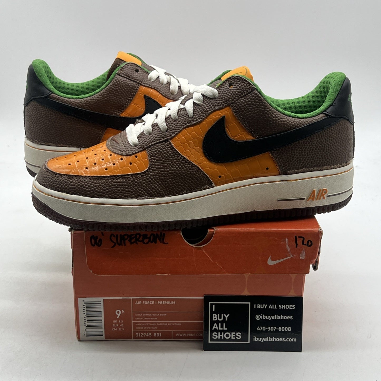 Size 9.5 - Nike Air Force 1 Premium Super Bowl (312945-801)