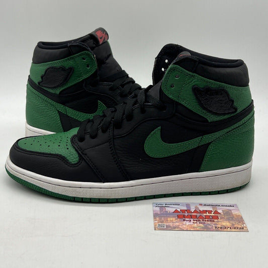 Size 9 - Jordan 1 Retro OG High Pine Green 2.0 Black Leather (555088-030)