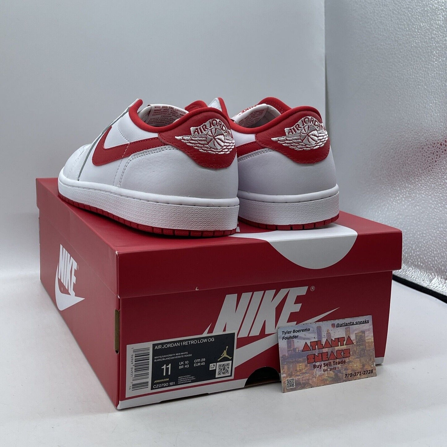 Size 11 - Air Jordan 1 Retro OG Low University Red White Leather (CZ0790-161)