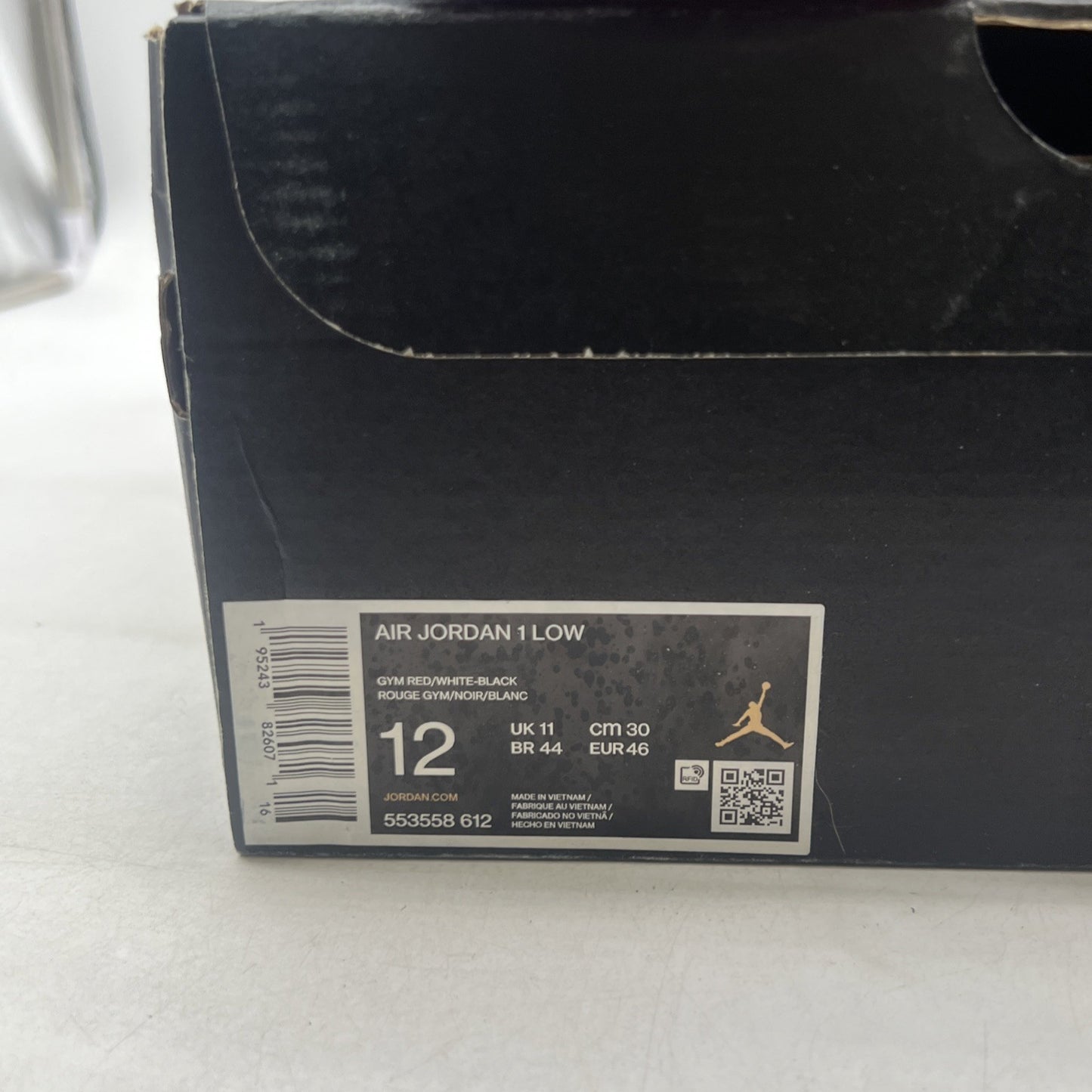 Size 12 - Air Jordan 1 Low Bred Toe (553558-612)